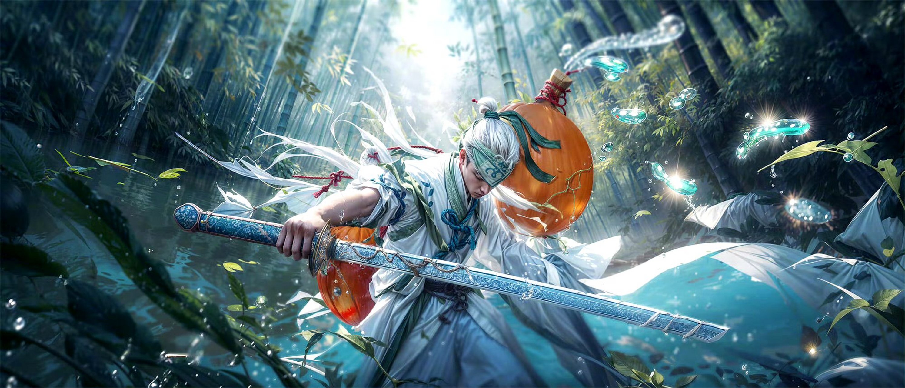 一组ai生成的武侠插画作品,鲜衣怒马,仗剑天涯,by midjourney.