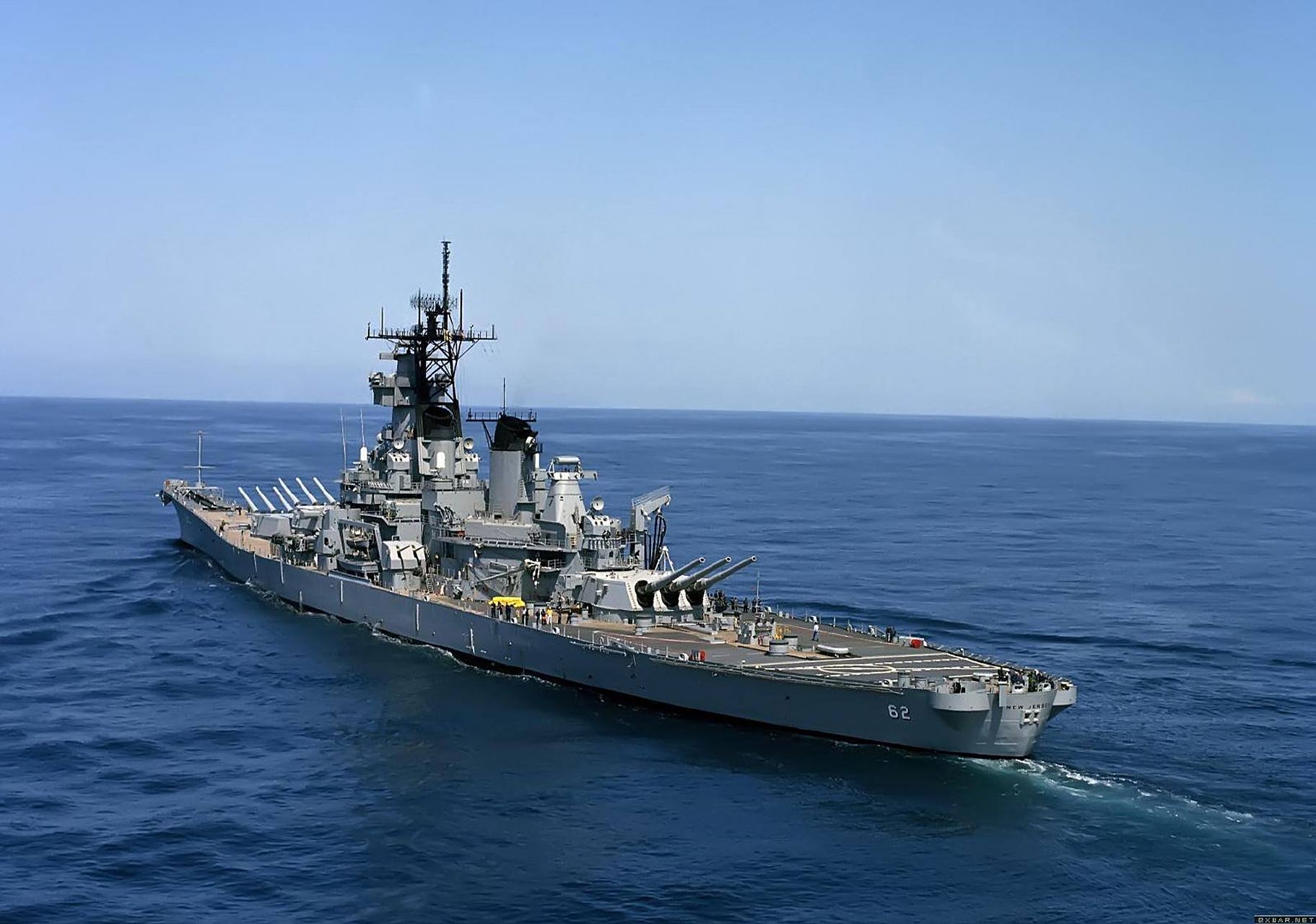 战舰欣赏:美国海军 依阿华级 bb-62 新泽西号战列舰,服役期间经历了