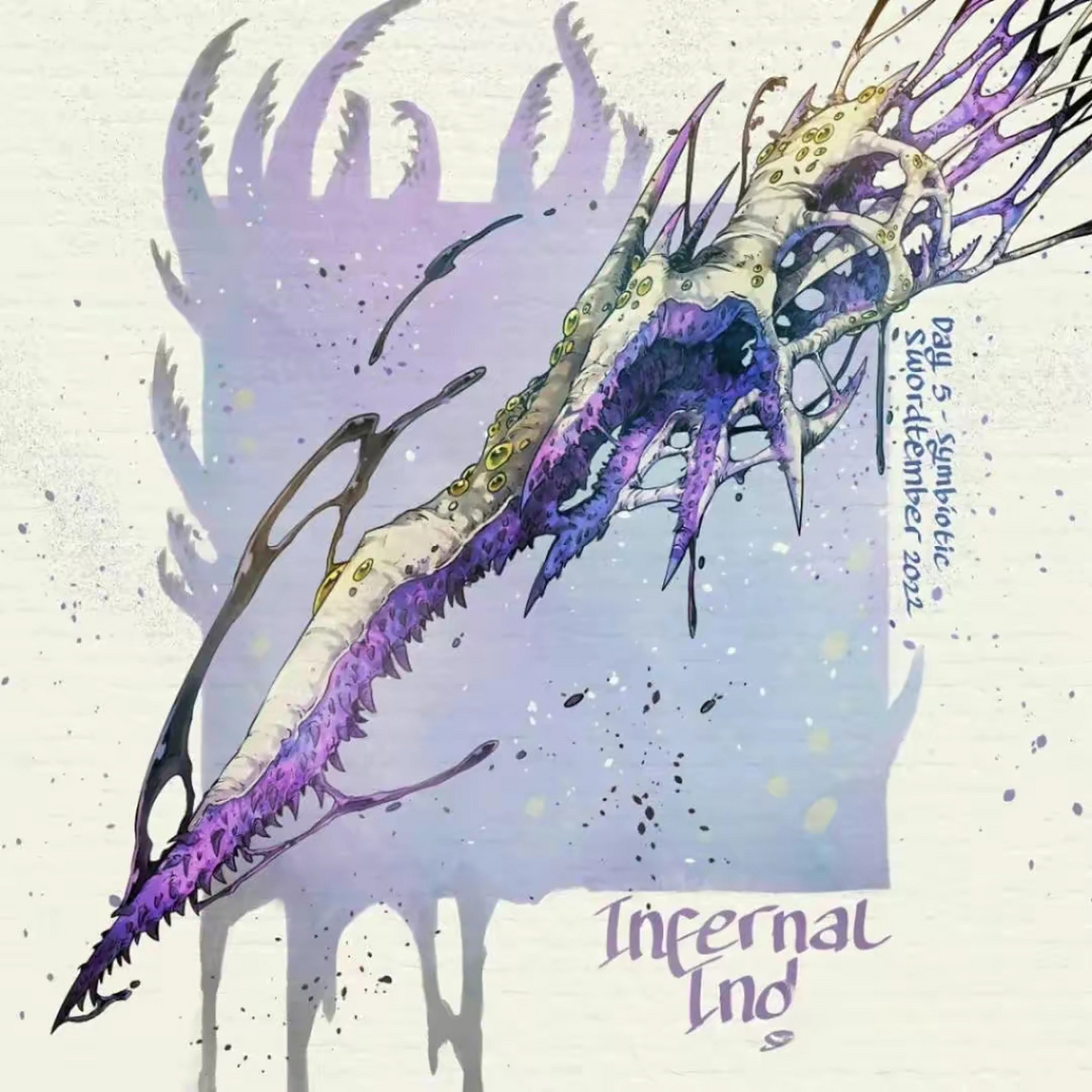 一组带有魔幻现实色彩的兵器设计作品,带有诸多奇幻元素色彩,by