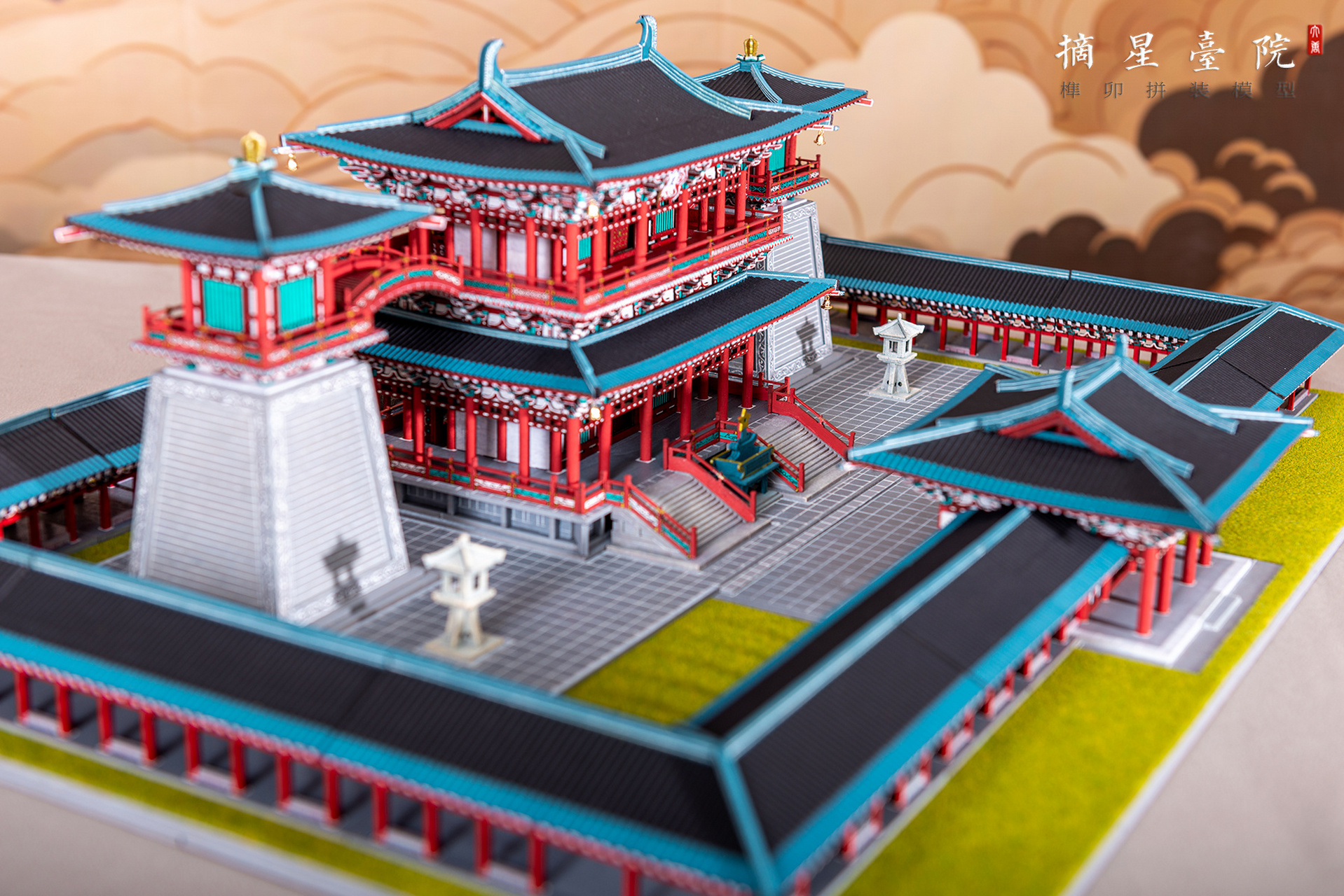 模型欣赏:纸玩匠作 1/150 实景呈现 大明宫含元殿,6700多片零件榫卯式