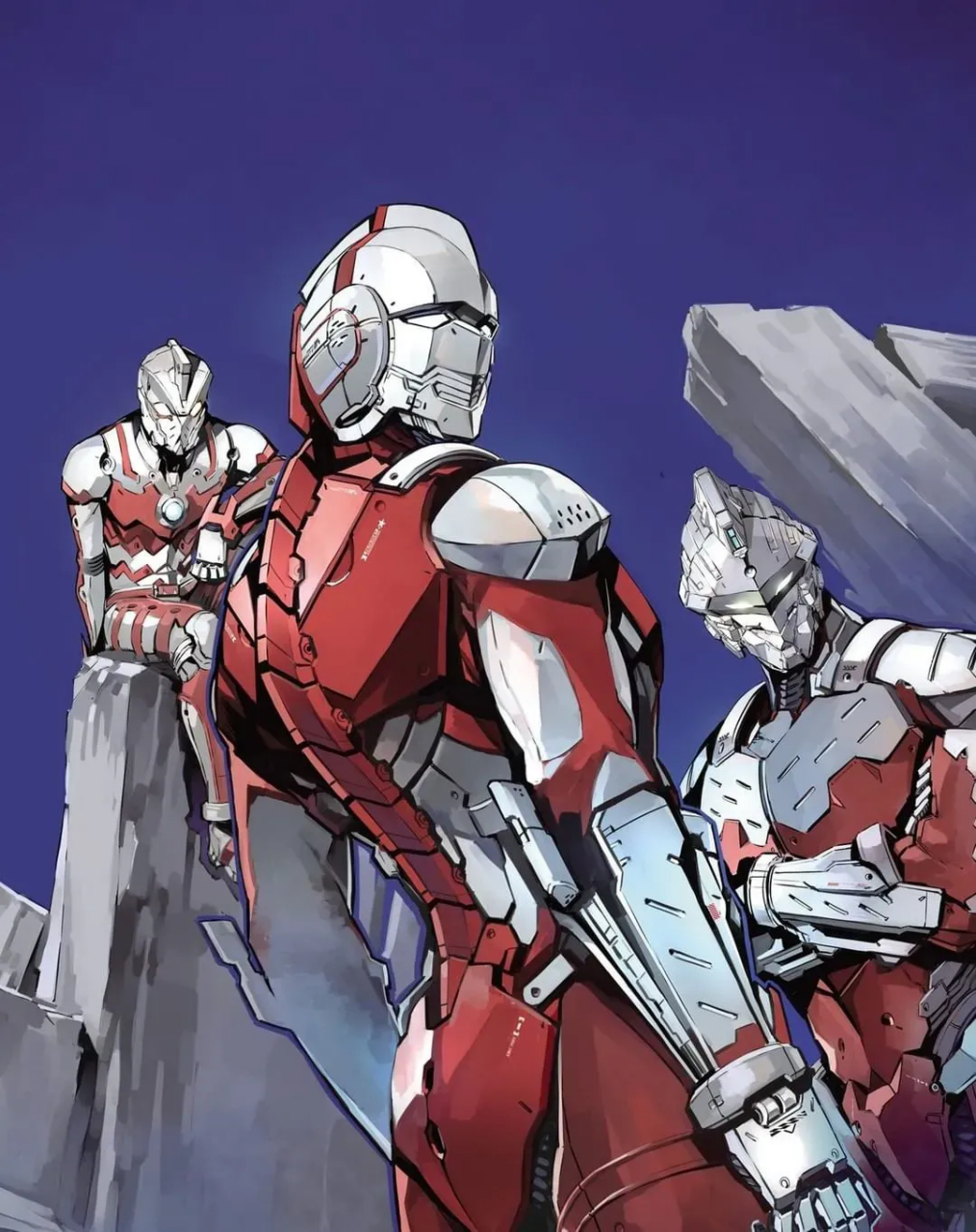 一组动画《机动奥特曼》角色插画欣赏,目前已经出到第三季了.