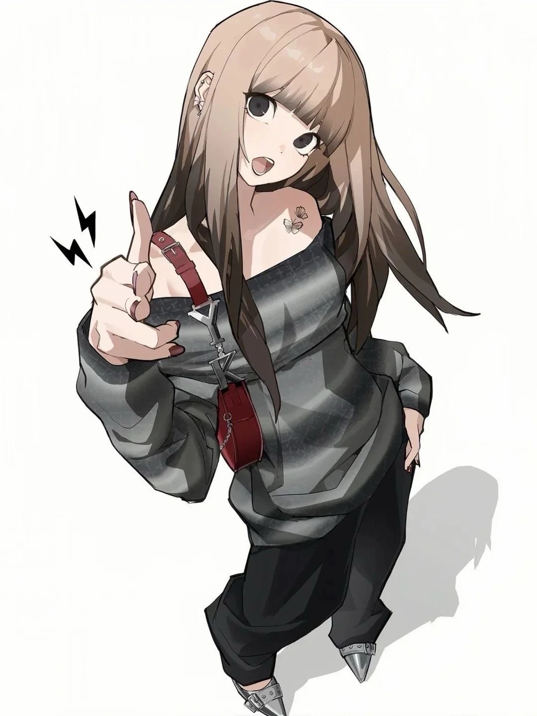 其作品通常以单个女性角色为主,人物形象清新自然,身材纤细,线条流畅