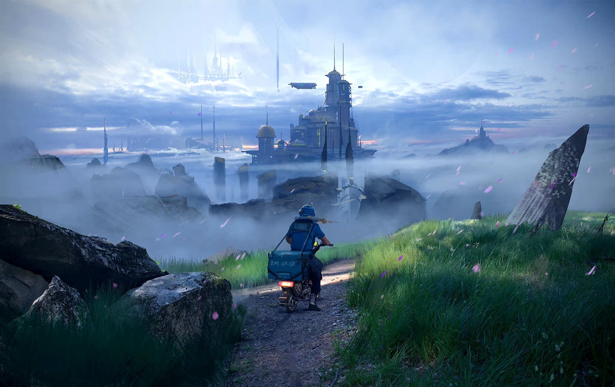 画师dimitar marinski科幻场景插画欣赏,为我们展现了通往星空的道路.