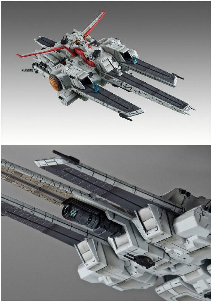 模型欣赏:megahouse02机动战士高达uc02拟·阿卡玛号巡洋舰,该舰