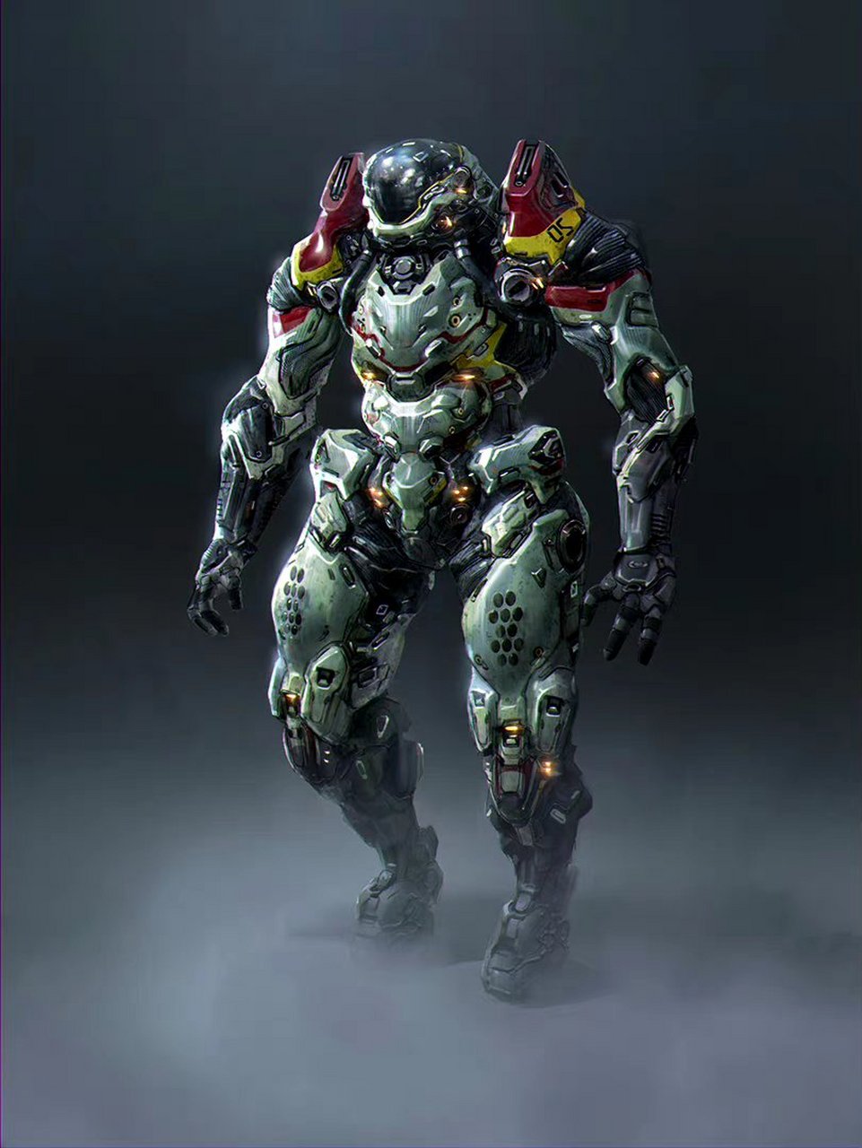 画师sergei borisenko创作的一组机甲概念设计,结合了重装与仿生的