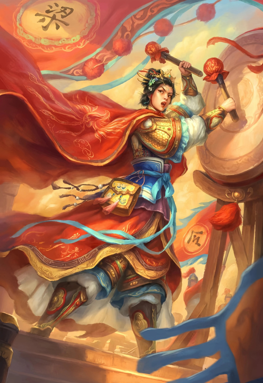 一组《岳飞传》人物绘画作品欣赏,展现了岳飞和其武将战斗的场景.