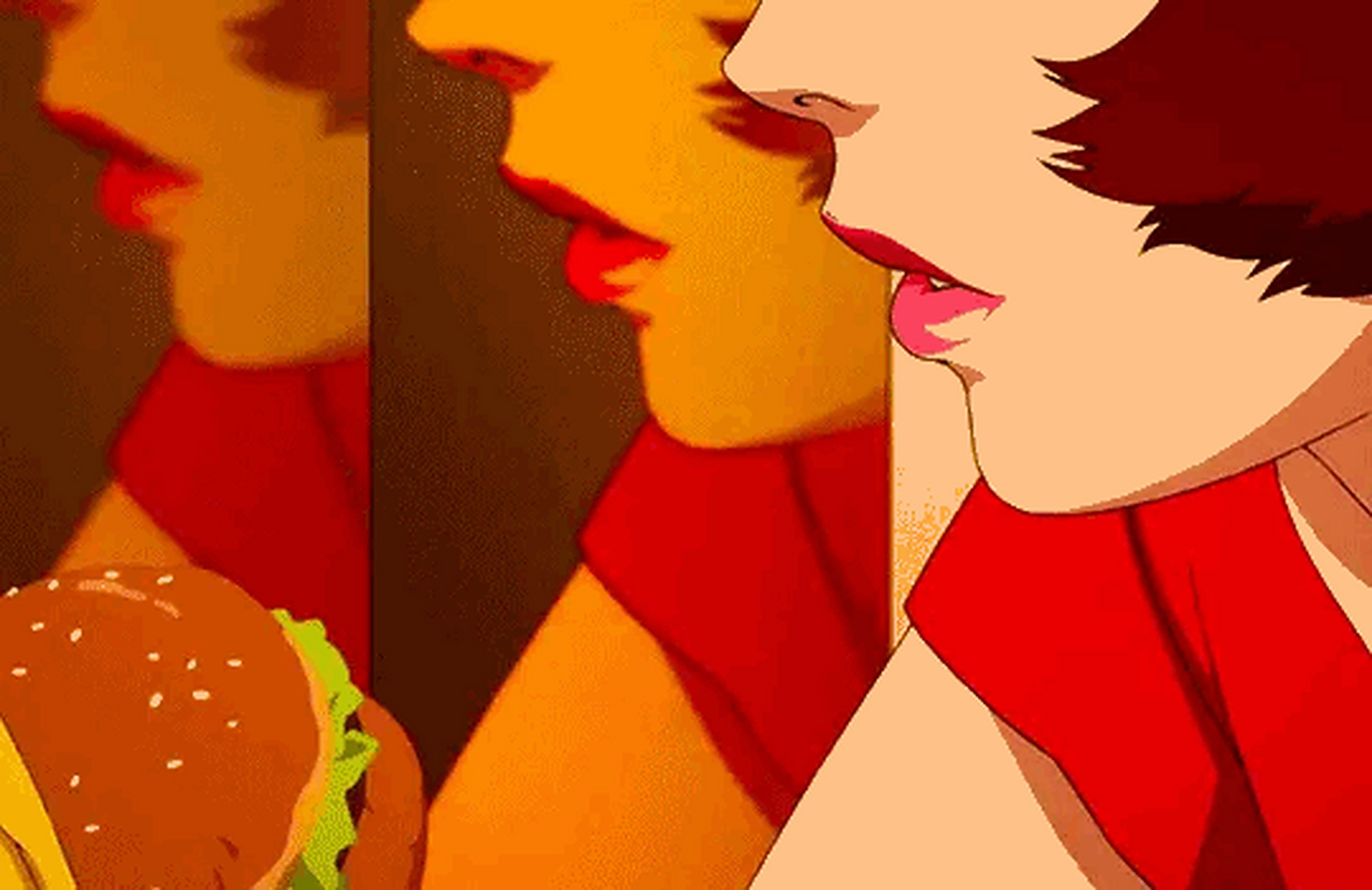 今敏导演动画电影《红辣椒》动图剧照欣赏,堪称动画版的盗梦空间.