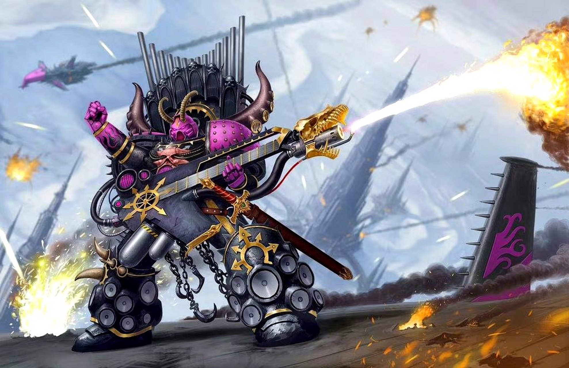 一组游戏《战锤》系列同人插画作品欣赏,来自不同的系列.