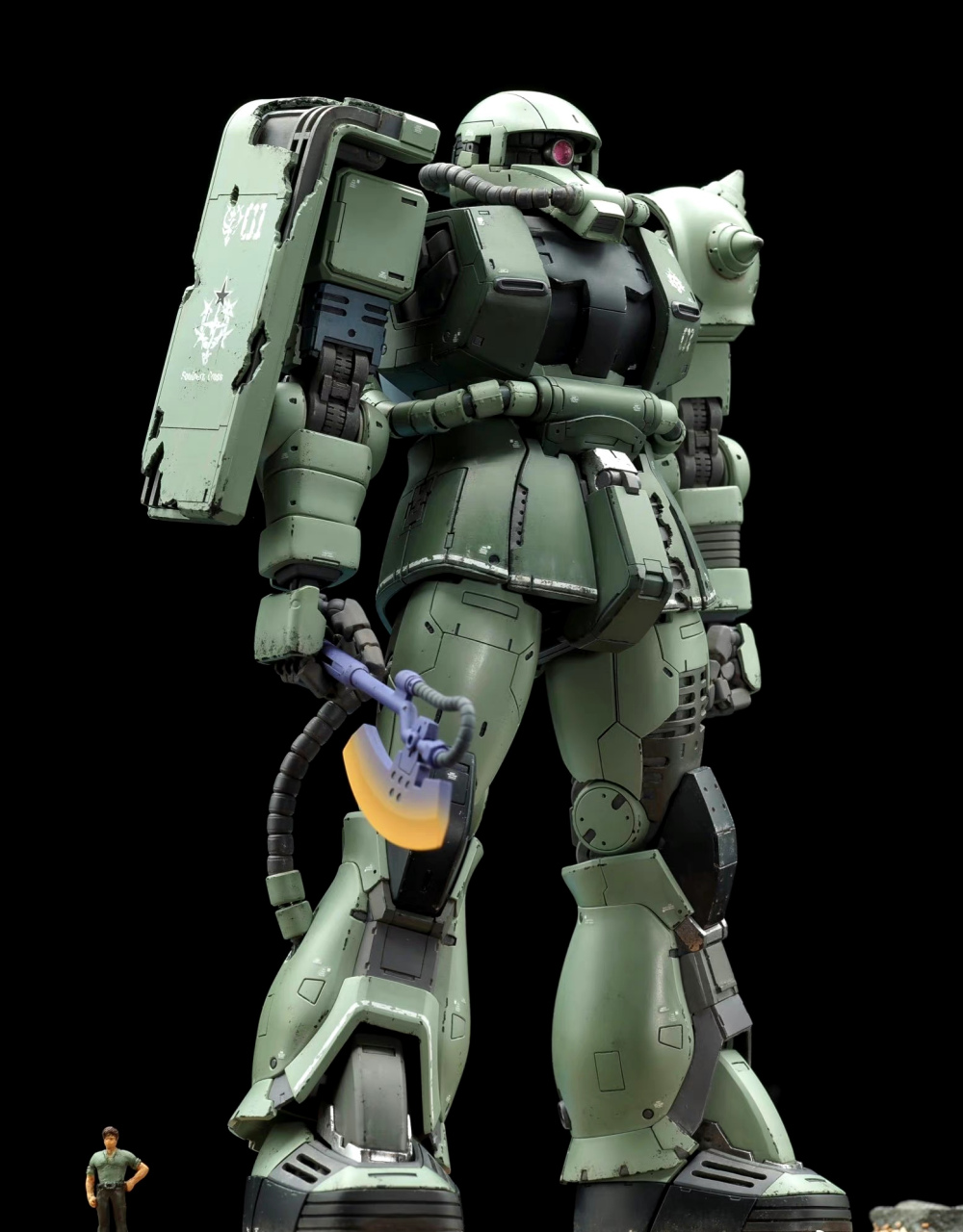 0改造的多安扎古2,添加了不少战损细节.#动漫# #模型# #高达