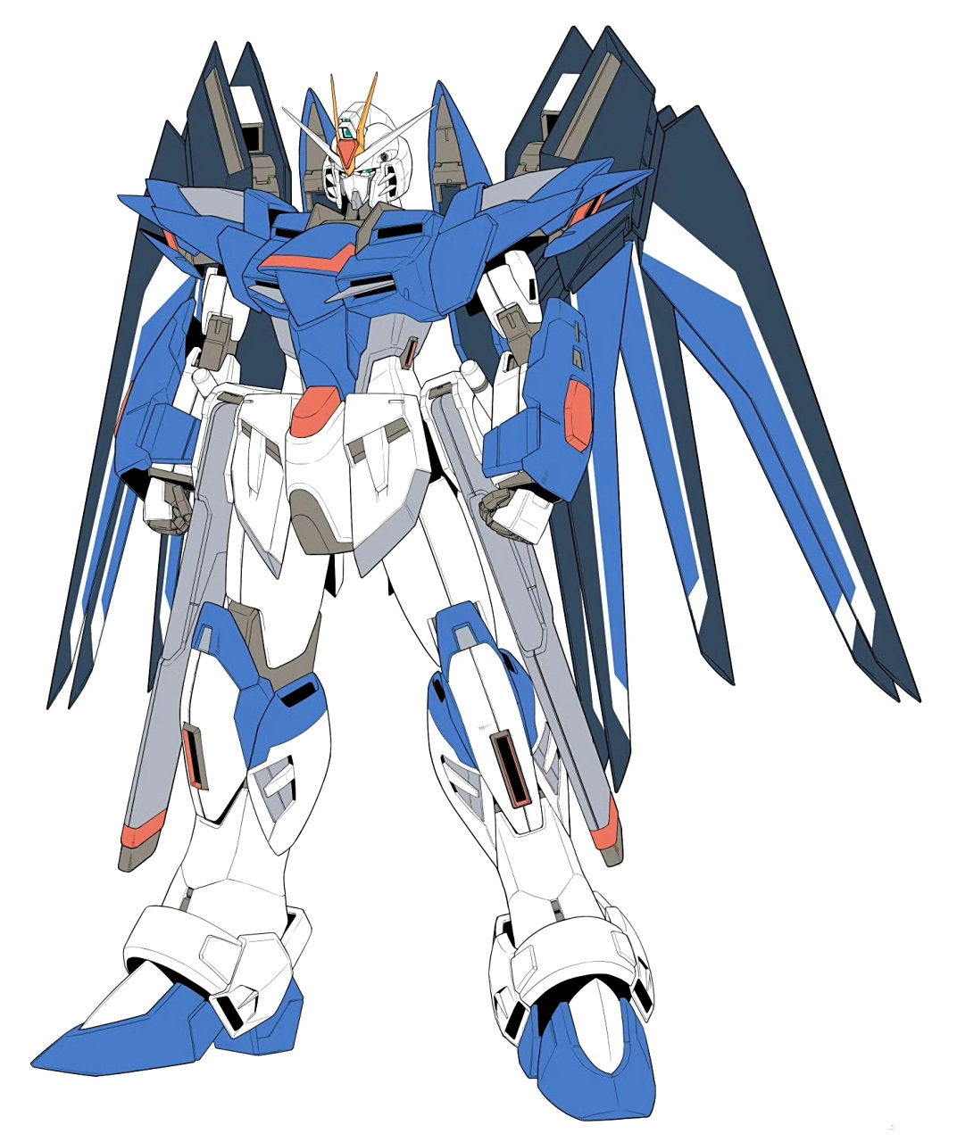 画师ixtl绘制的《高达seed freedom》同人插画作品欣赏,飞升自由高达.