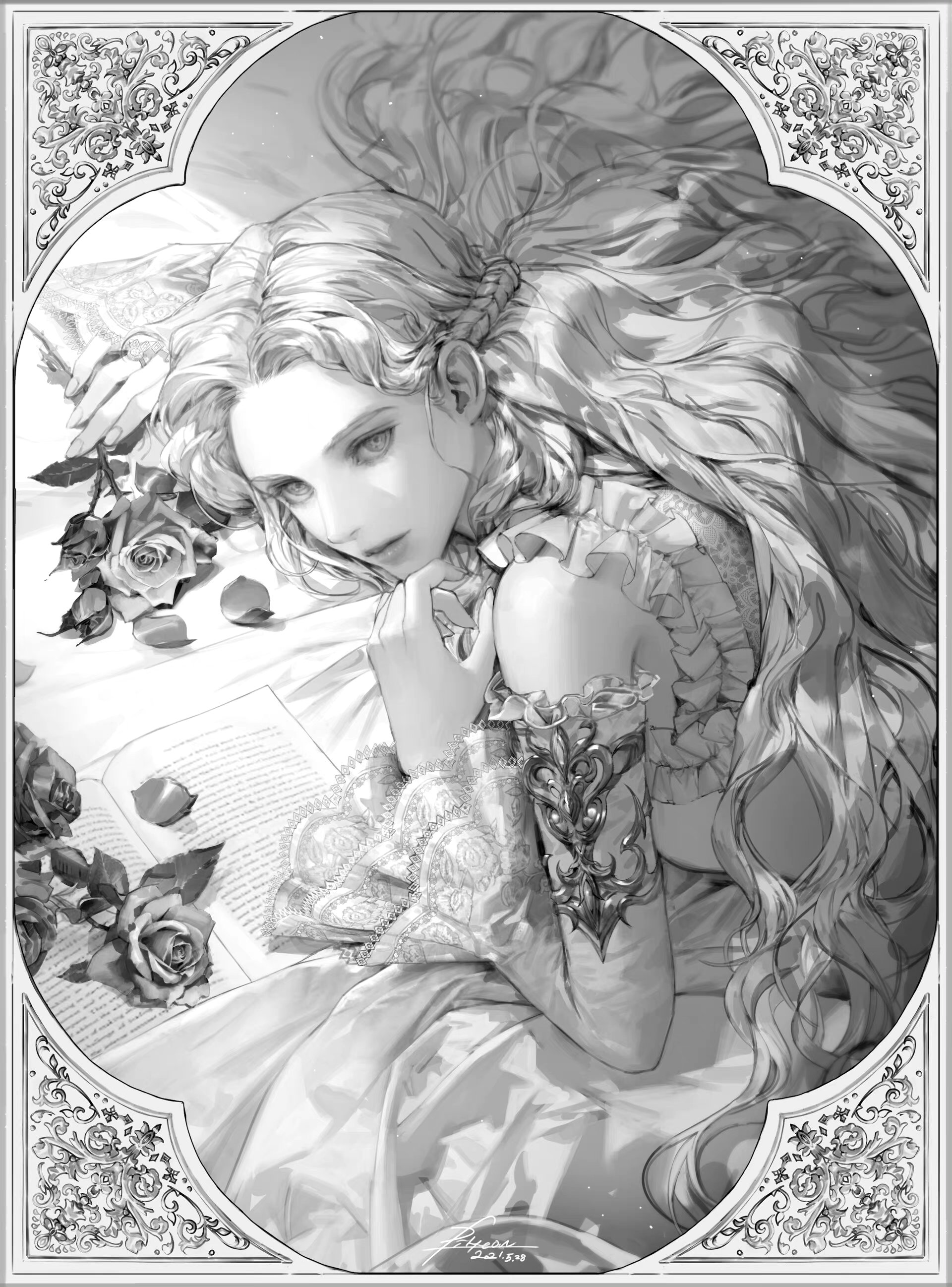 一组华丽的动漫人物插画欣赏,by 画师pilyeon.