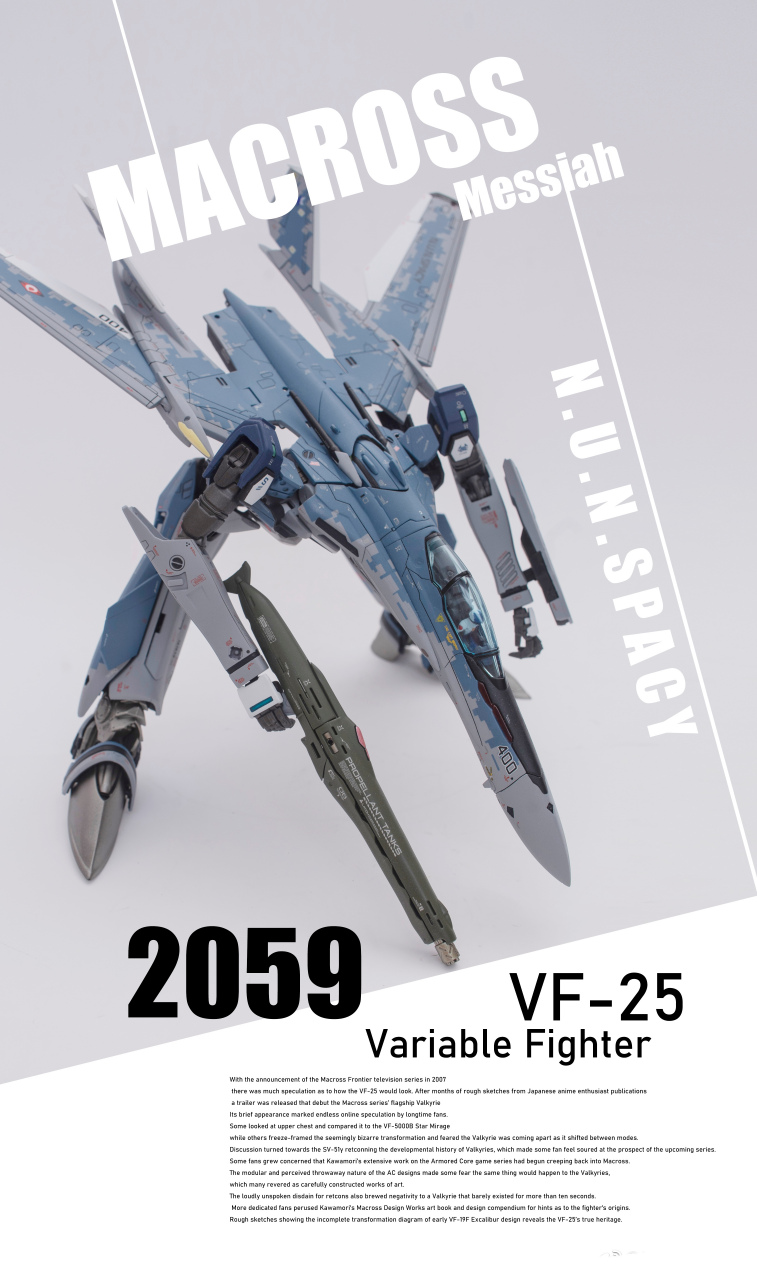 模型欣赏:超时空要塞f vf-25 弥赛亚 可变战机,by linch-knight.