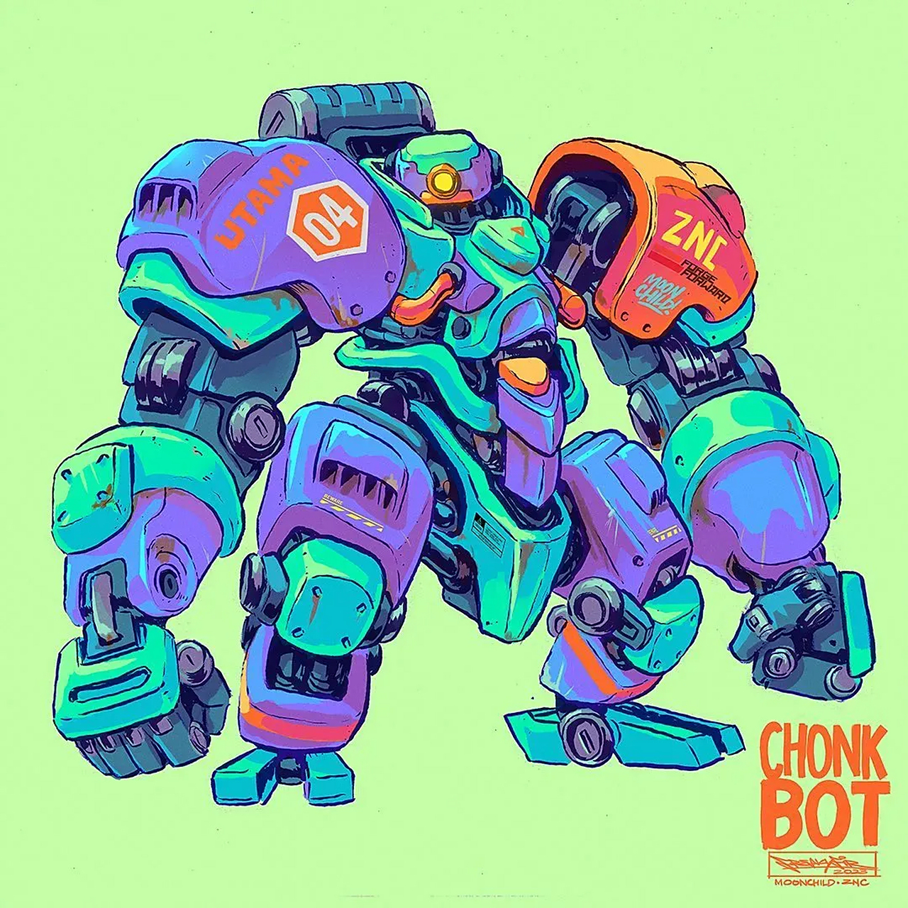 一组q版机甲作品欣赏,给棱角分明的机甲增添了可爱的元素.