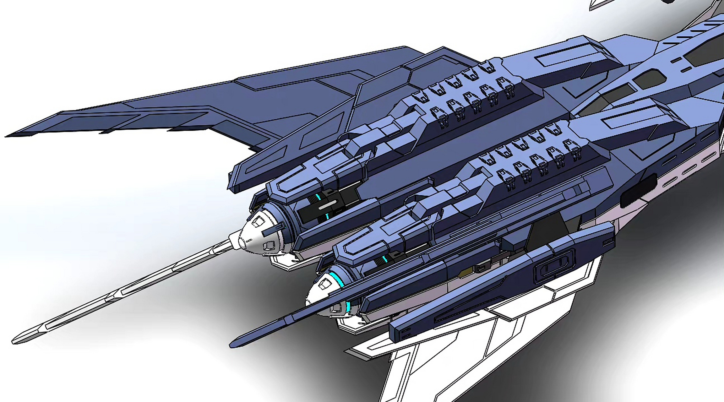 建模欣赏:机动战士高达00 天人组织飞船 托勒密ii,by 已经是废泽了.