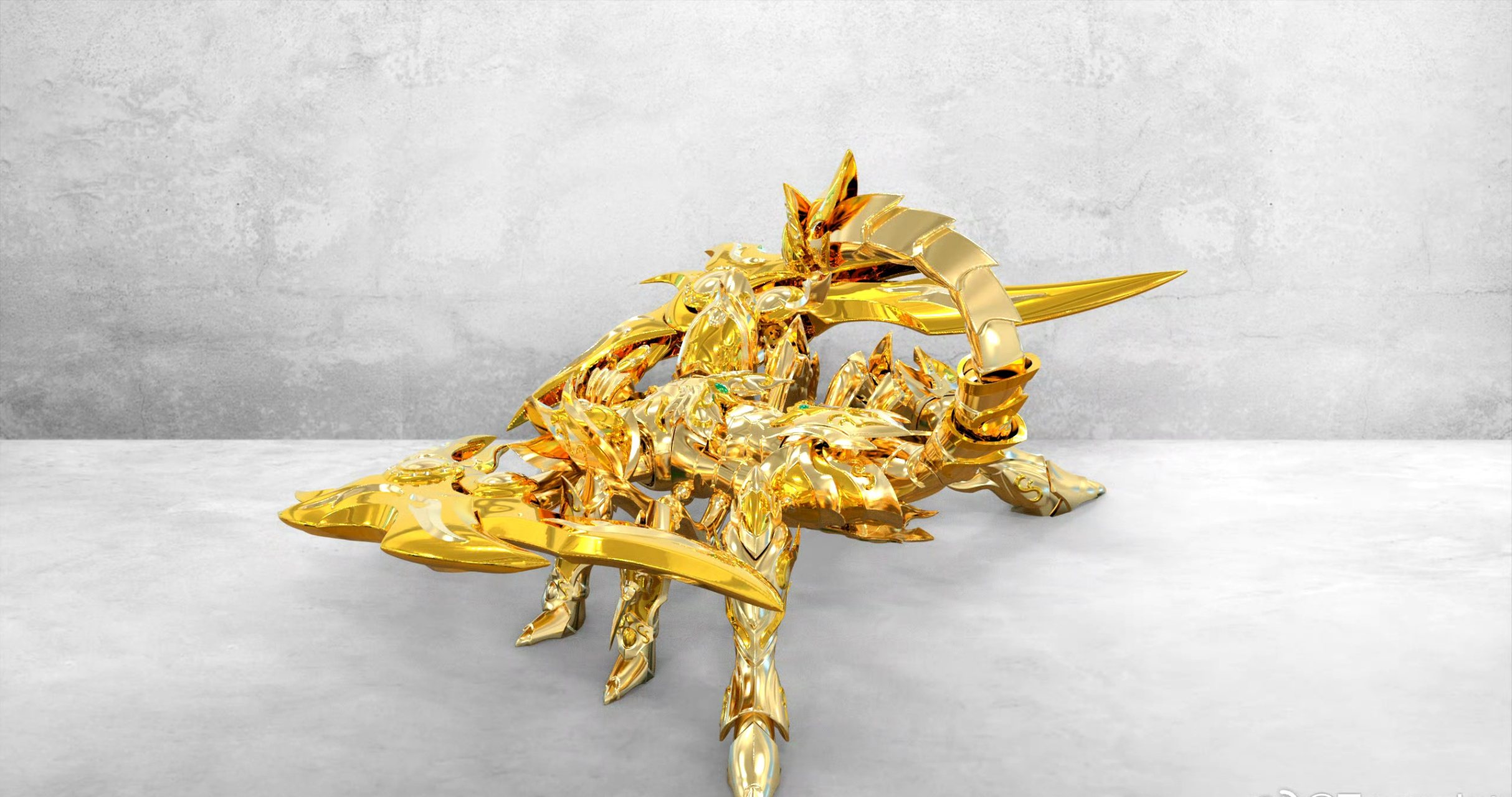 模型欣赏:toypoint 众星起源 天蝎座 黄金圣衣.