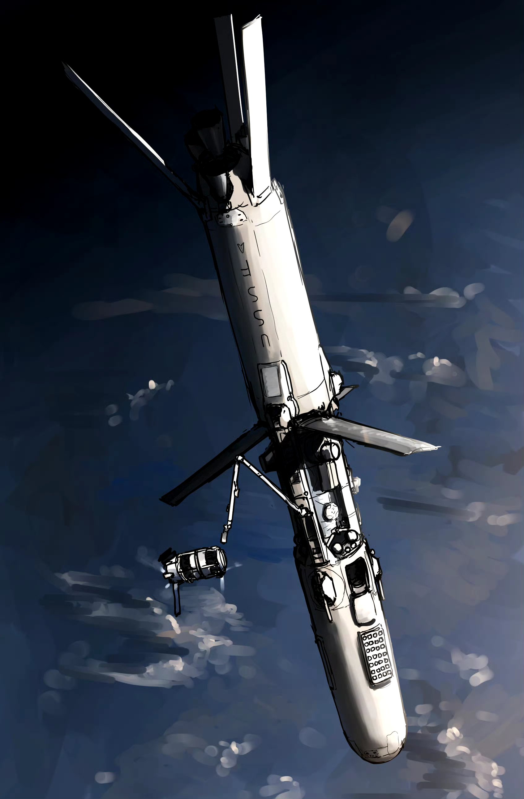 创作的美国宇宙军宇宙驱逐舰usss