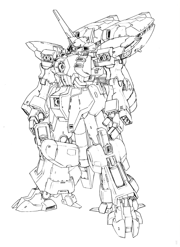 分享一组机动战士高达线稿作品