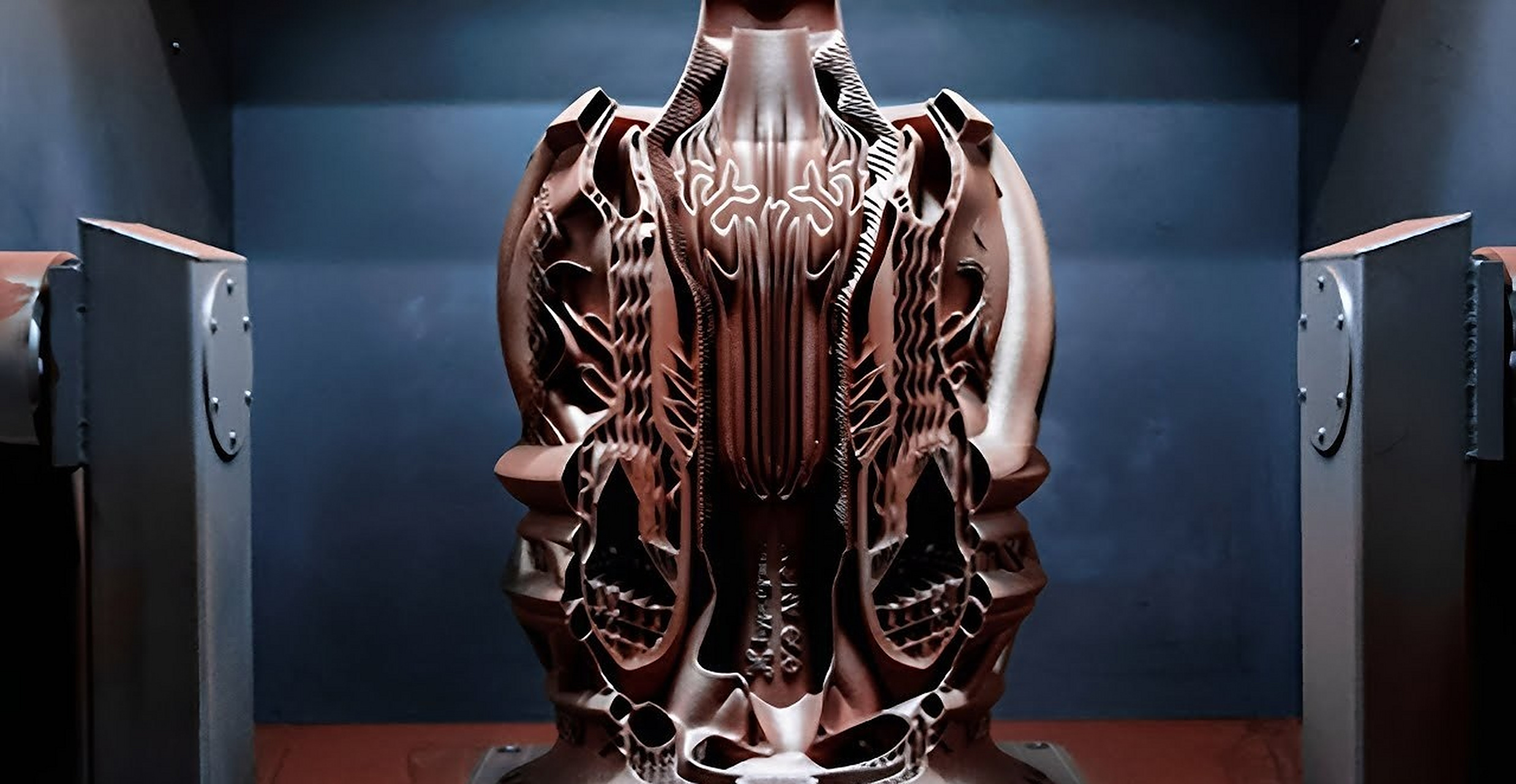 ai设计3d打印aerospike火箭发动机,很像科幻作品里外星球的宫殿或建筑