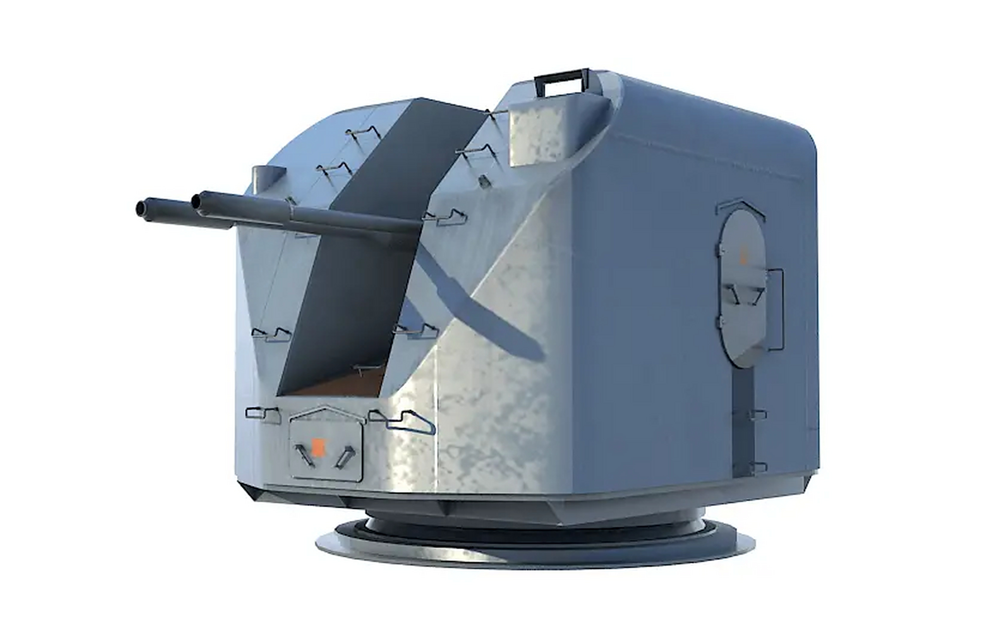 建模欣赏:一组俄罗斯海军舰炮建模作品,突出了俄式火炮实用的特点.