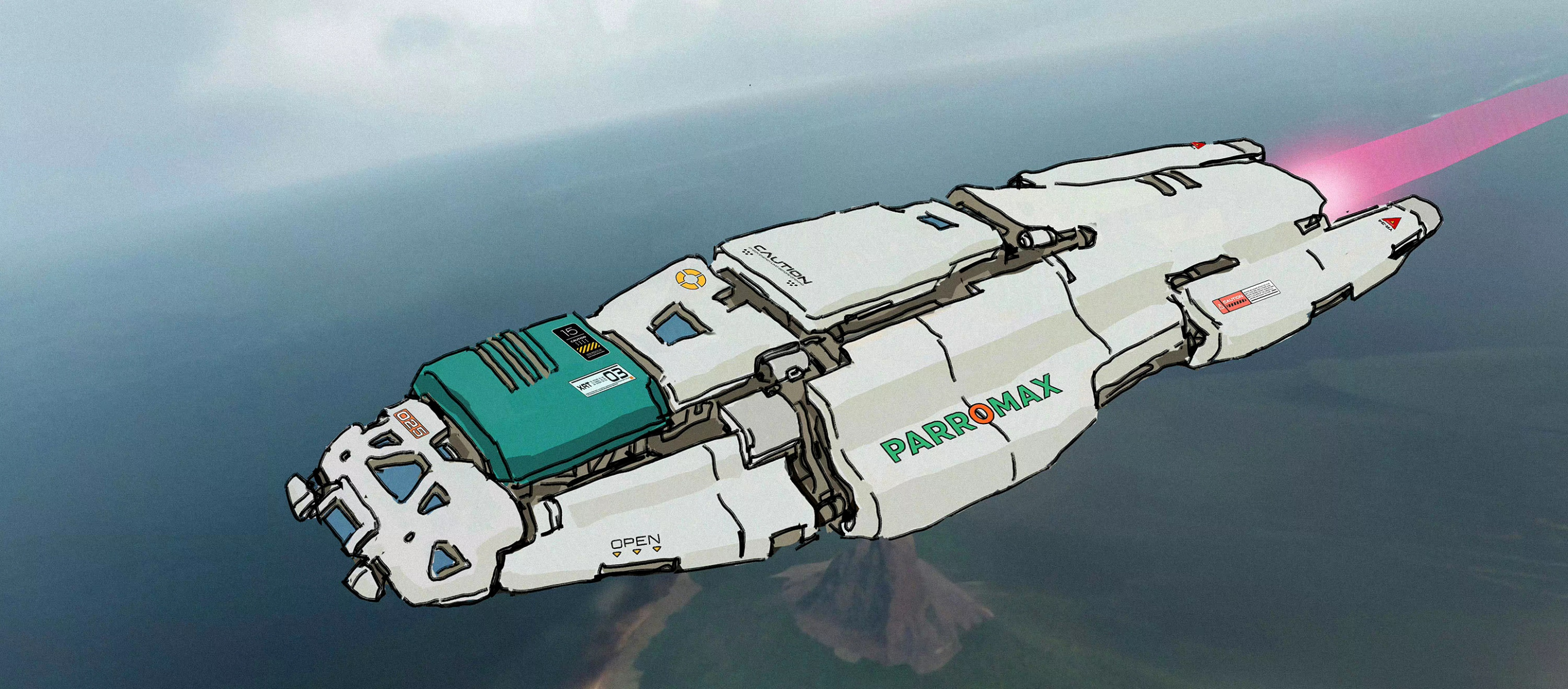 一组飞船载具设计作品欣赏,形态各异,用途也不同,by 张舰.