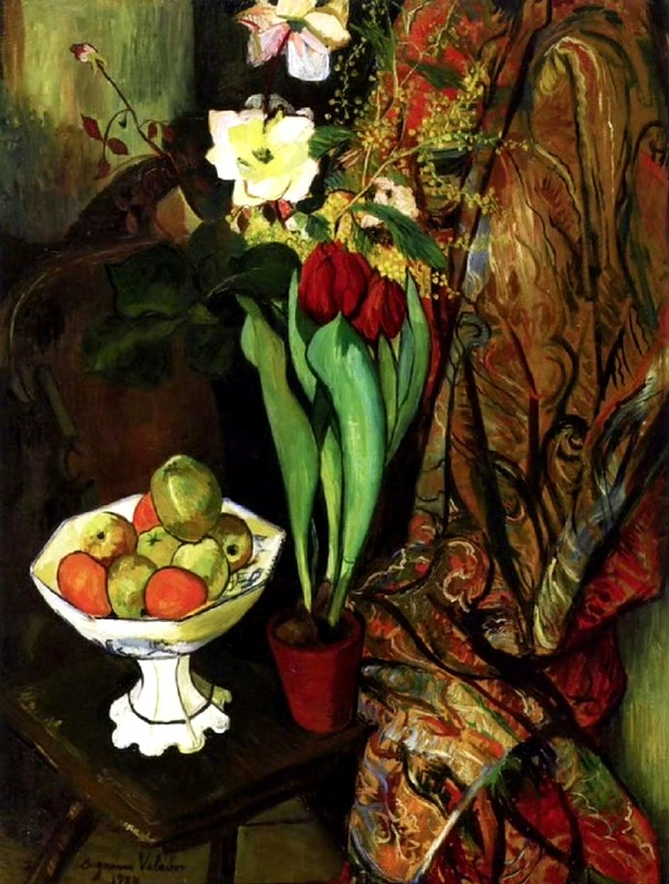 瓦拉东花卉作品欣赏,描绘了生活中盛开的各色花朵.