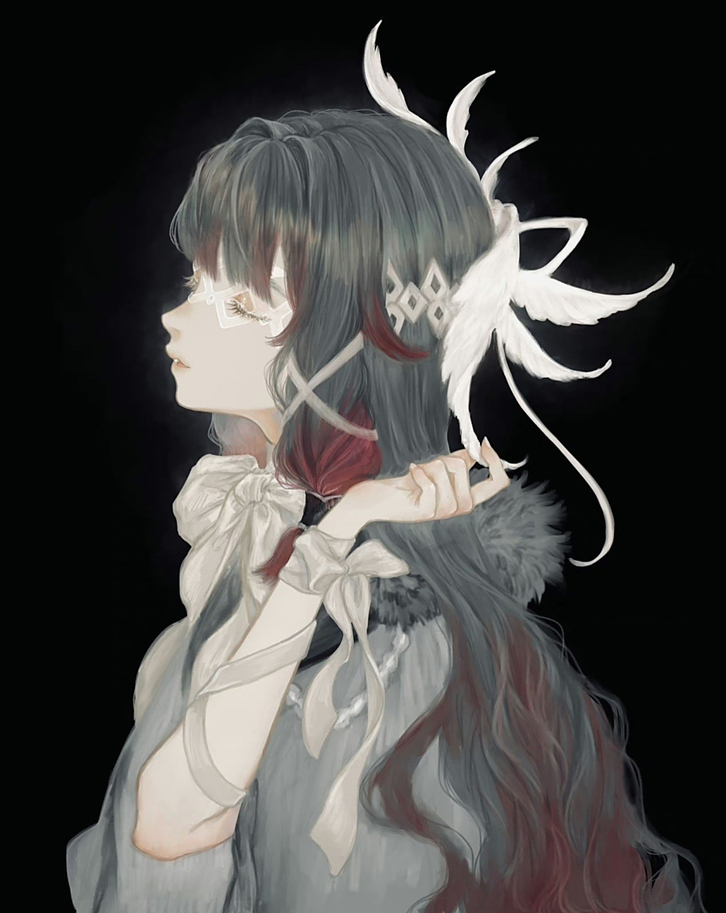 画师sirune动漫角色插画欣赏,画风唯美,氛围营造十分精致.