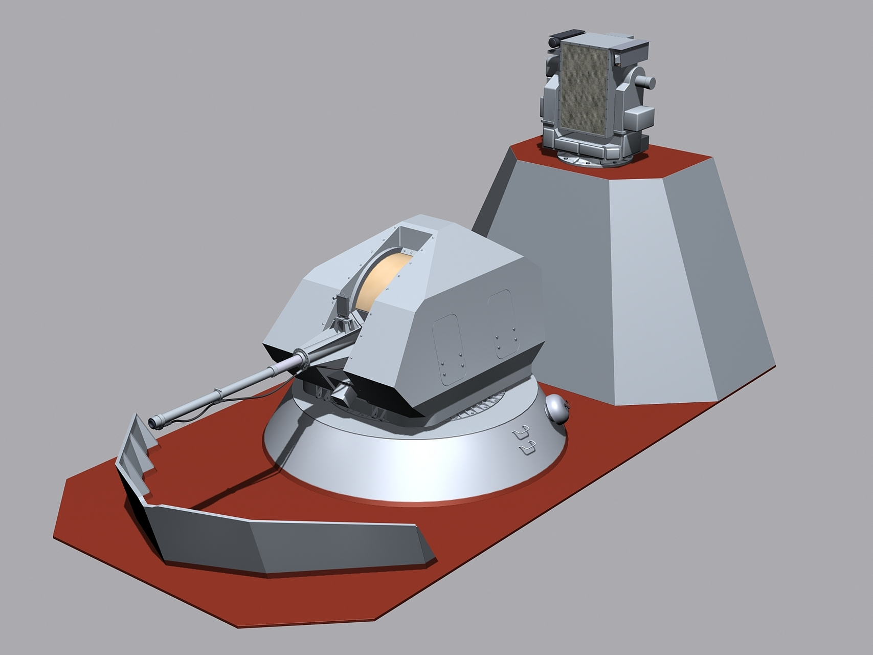 建模欣赏:一组俄罗斯海军舰炮建模作品,突出了俄式火炮实用的特点.