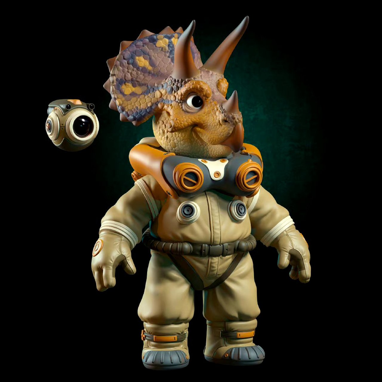 建模欣赏:星际恐龙之三角龙,霸王龙,沧龙,牛龙战士,建模师 alberto