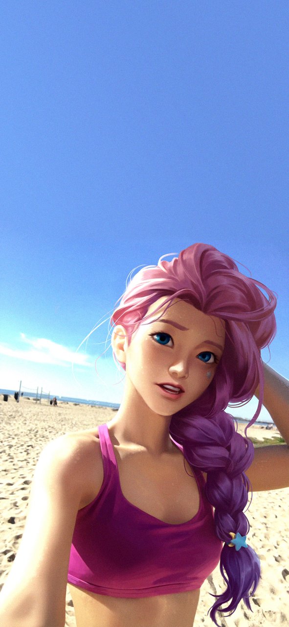 游戏《英雄联盟》萨勒芬妮同人插画欣赏,展现了她战斗之外的日常生活.