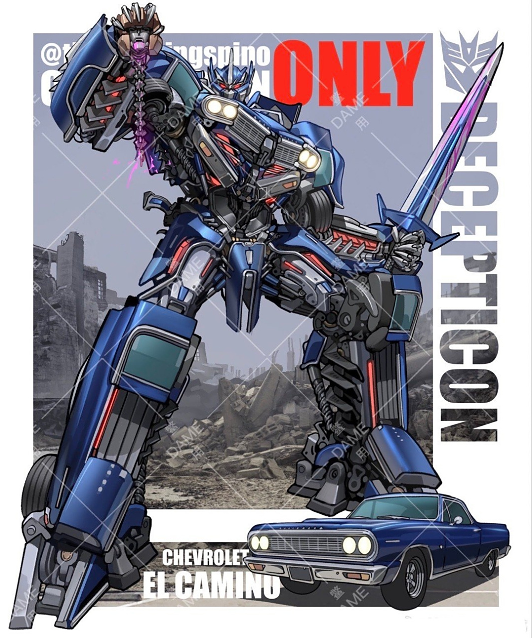 动漫# #插画# #变形金刚