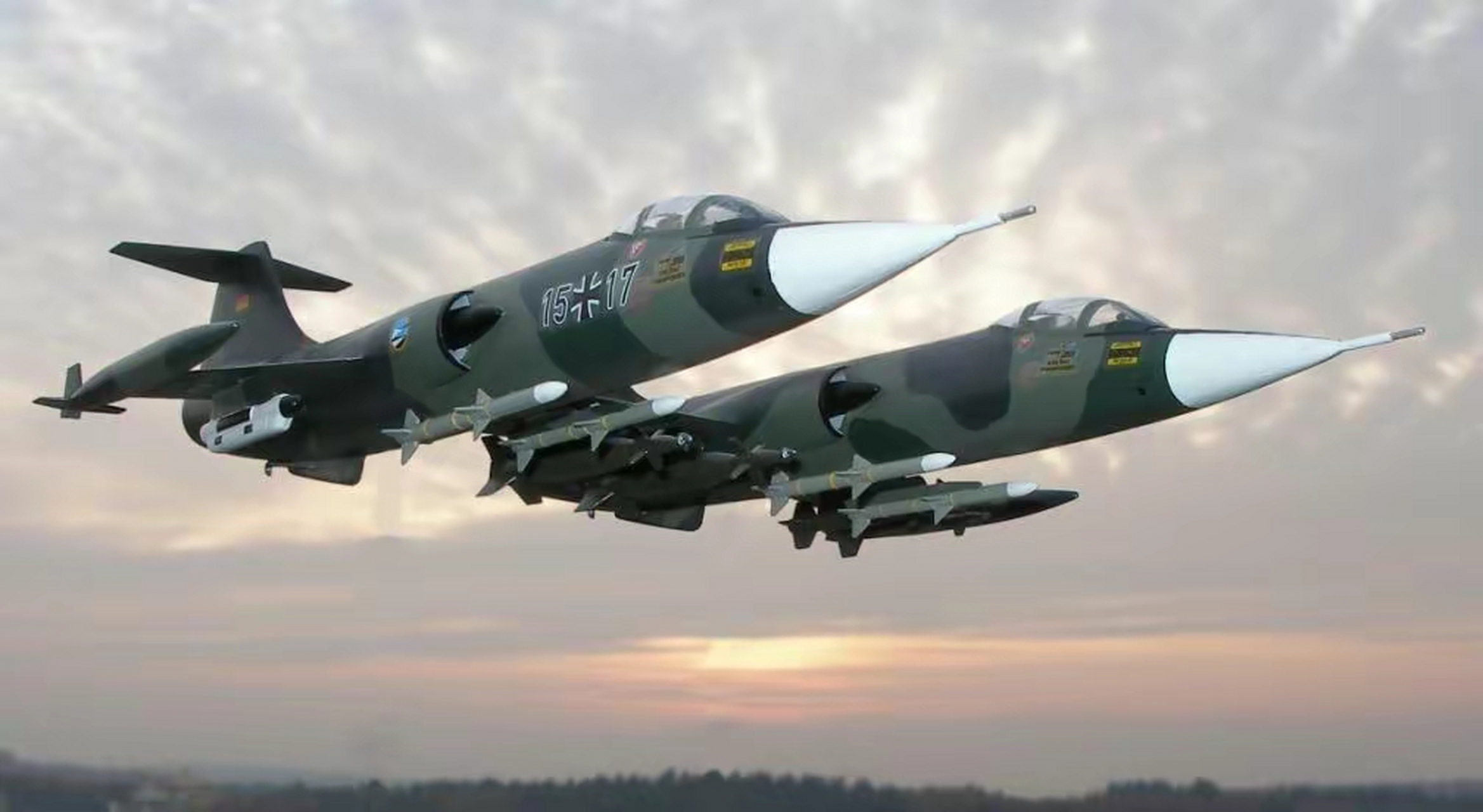 德国模型师脑洞大开的设计:f-104g tr战斗机,将两架f-104g的机身连接