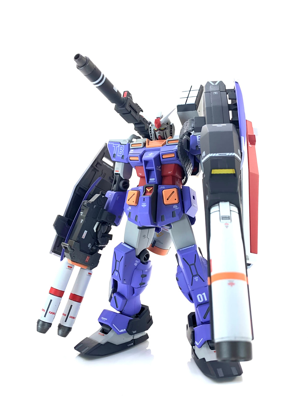 模型欣赏:机动战士高达 hg 高出力吉姆改造(高达头版),by 万年咸鱼的