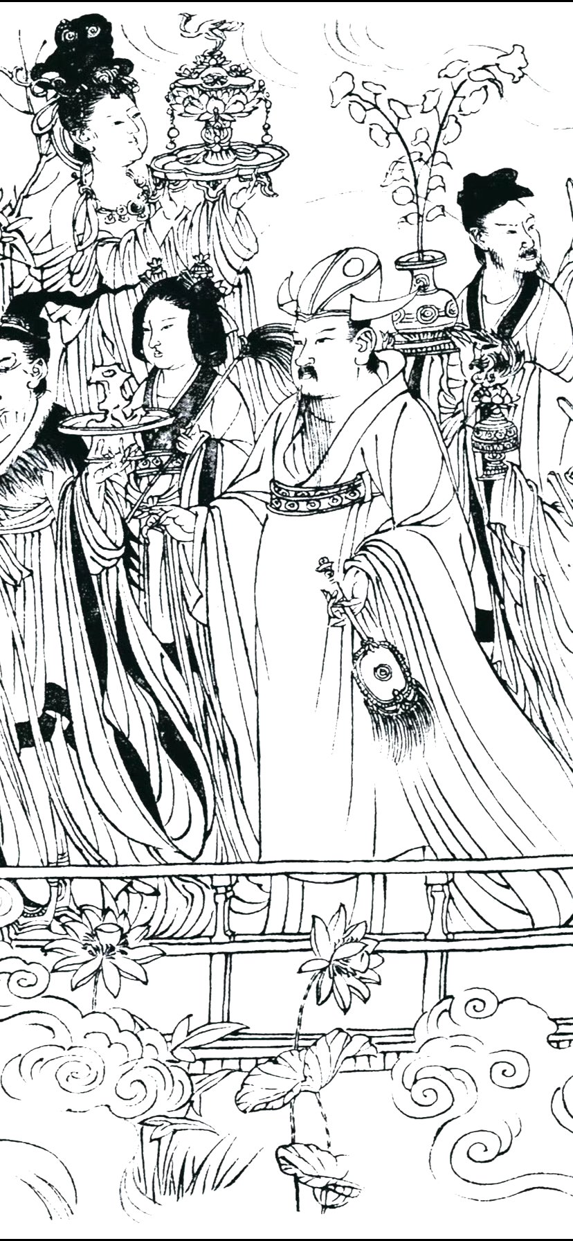 唐朝著名画家吴道子《八十七神仙卷》白描欣赏