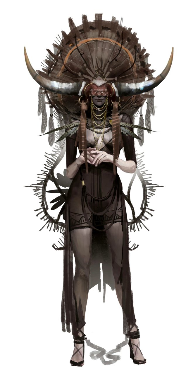 一组极具个性的奇幻角色设计,融合了传统的风格元素,by fang yuan.