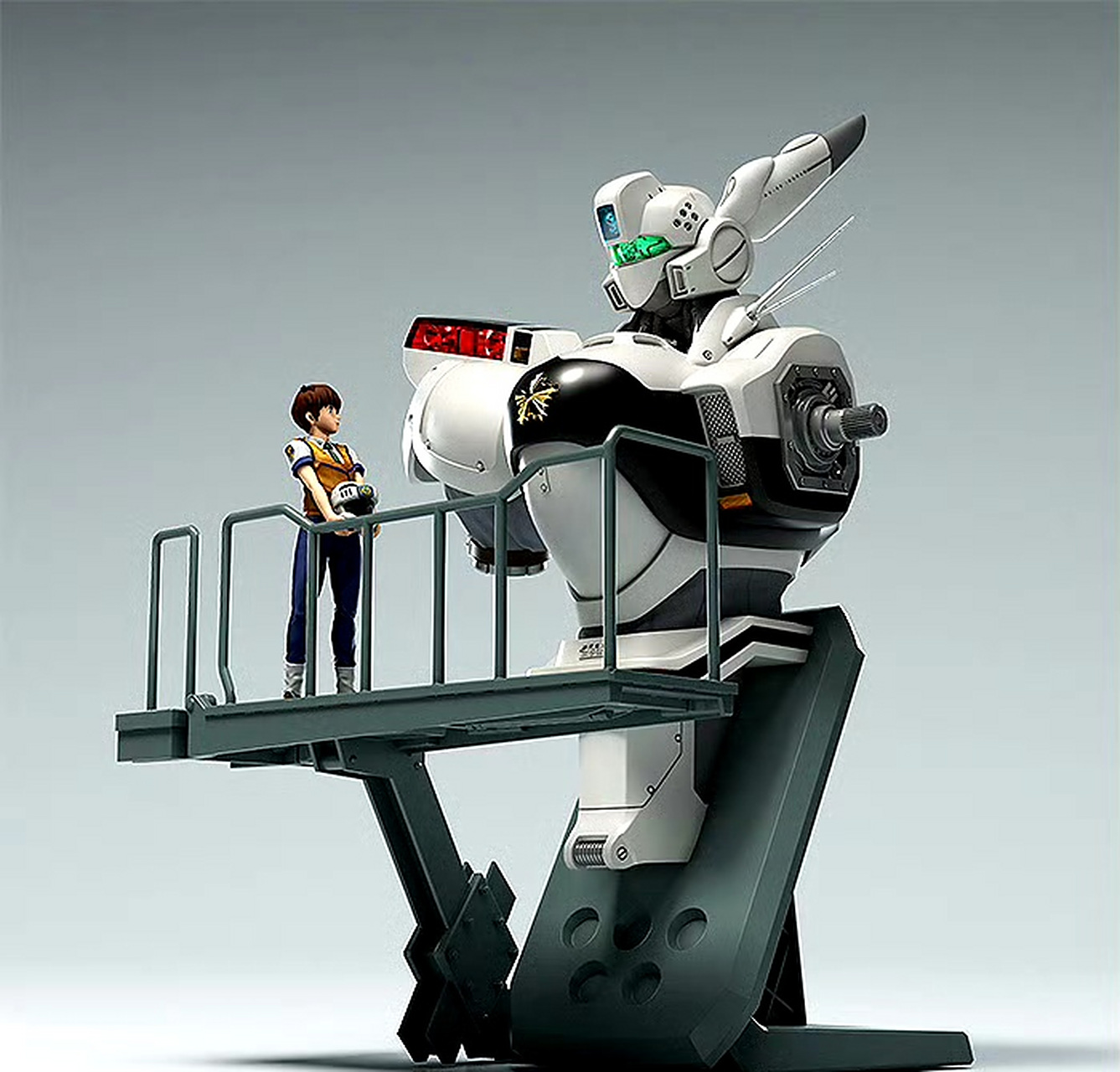 模型欣赏:gsc plamax mf-75  机动警察 泉野明和机动警察1号机.