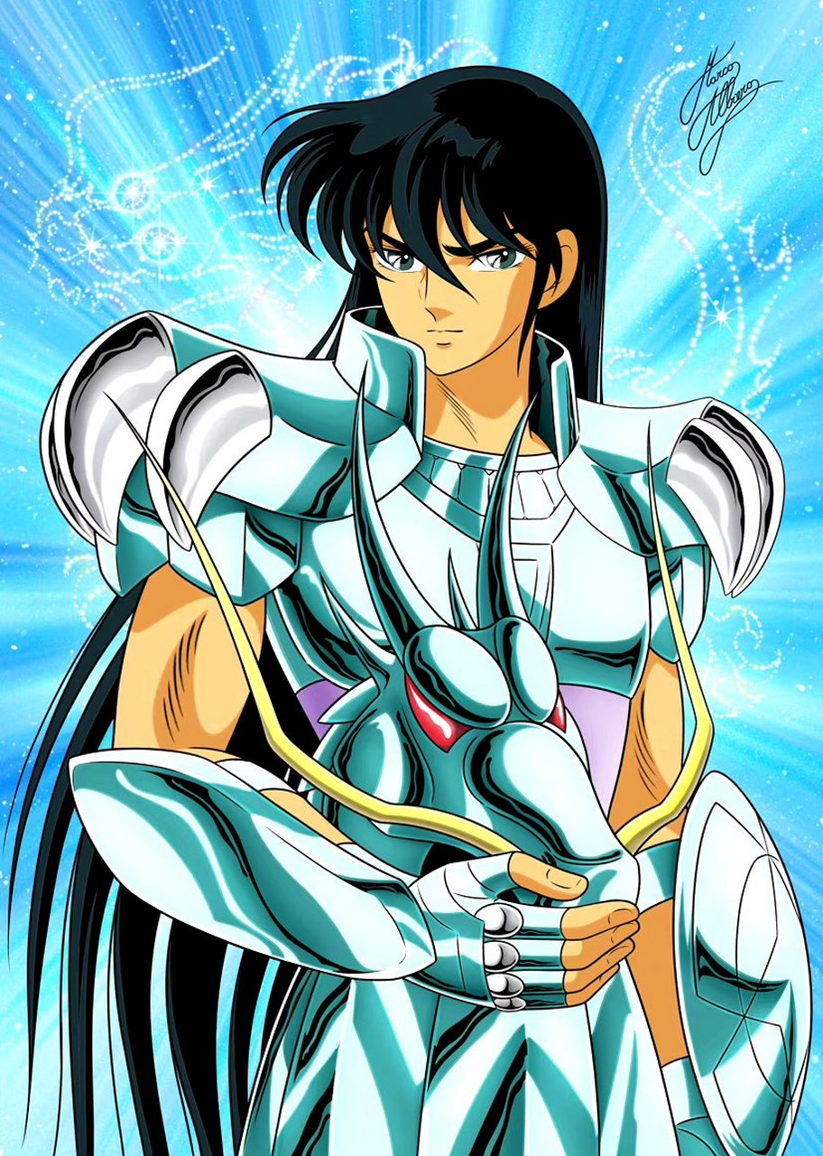 画师marco albiero新近创作的圣斗士星矢青铜五小强同人作品.