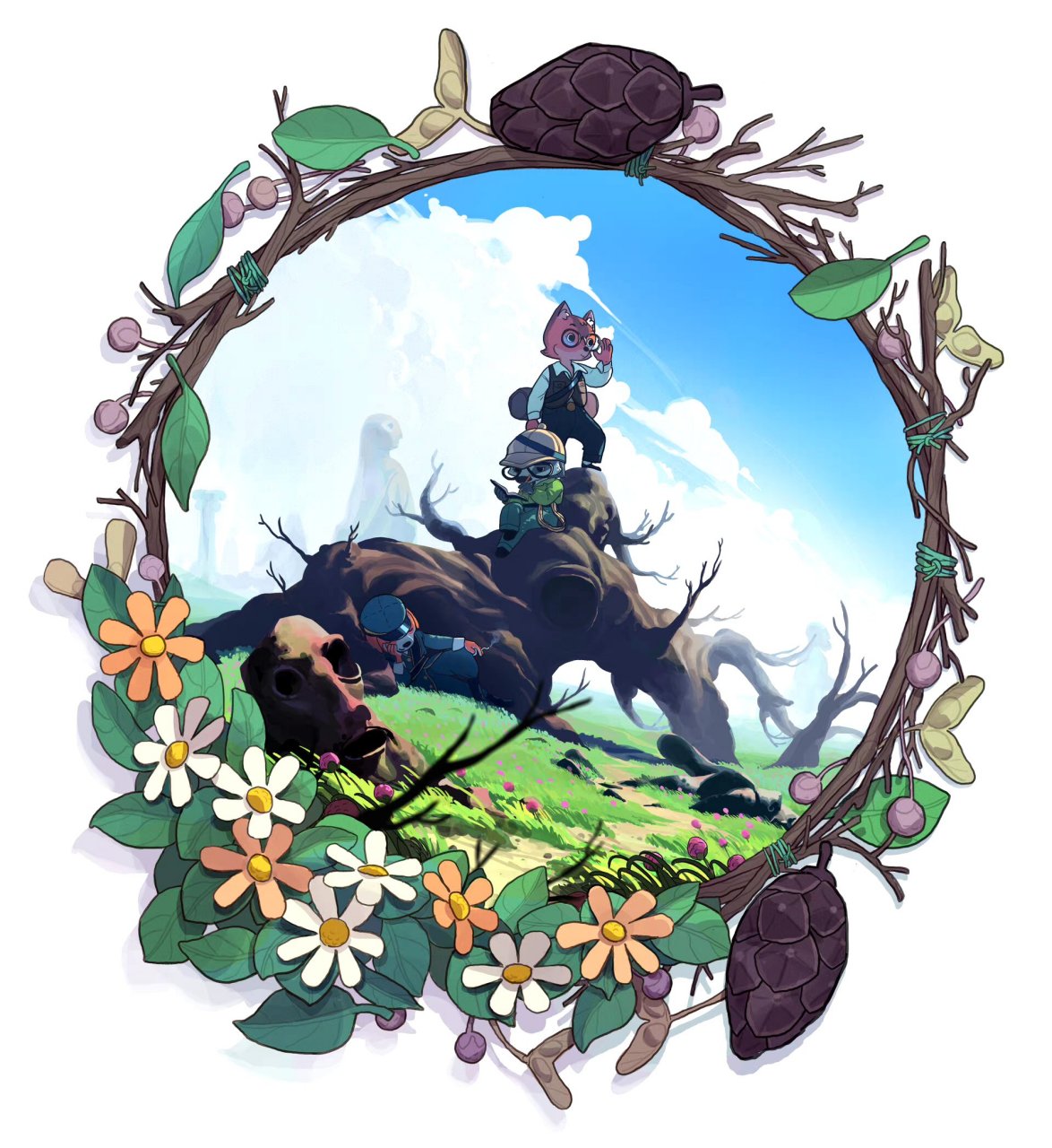 画师leslie tran动漫角色设计欣赏,描绘了魔法世界的各种动物精灵们.