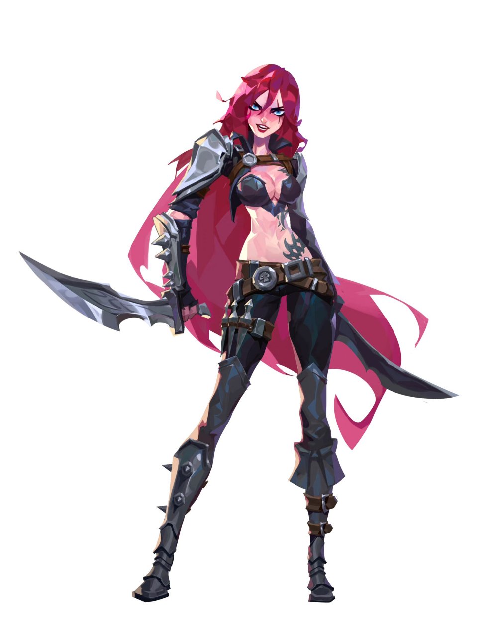 画师不七q动漫角色插画欣赏,赋予了原角色欧美风格的形象,显得更加