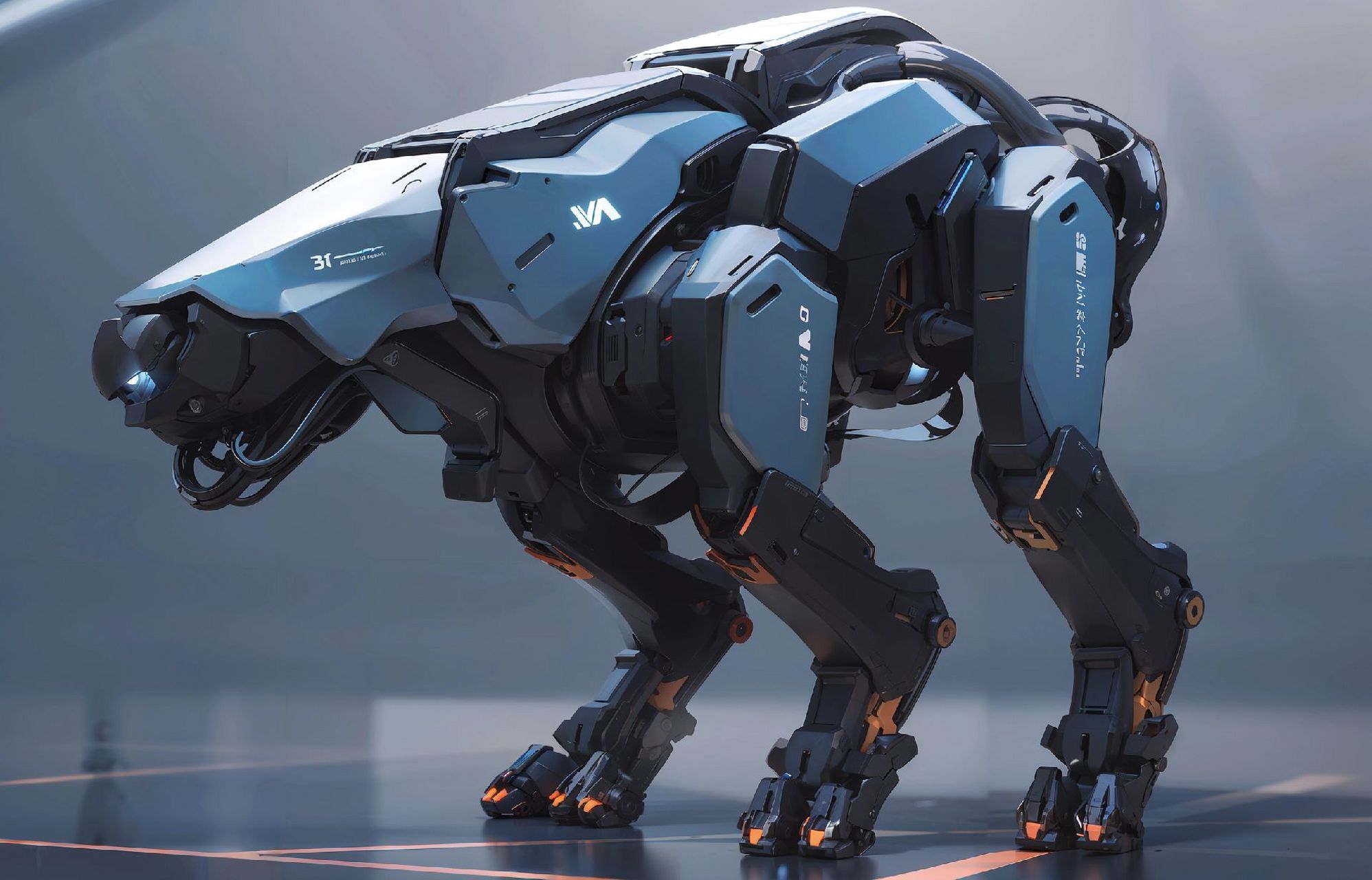 建模欣赏:一组四足机甲建模,采用了蟹型和兽型布局,便于在崎岖地形