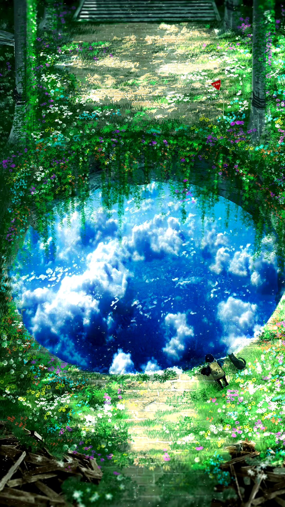 其蓝色幻想系列插画多数以梦幻般的天蓝色为主题,但这些冷色调的画面