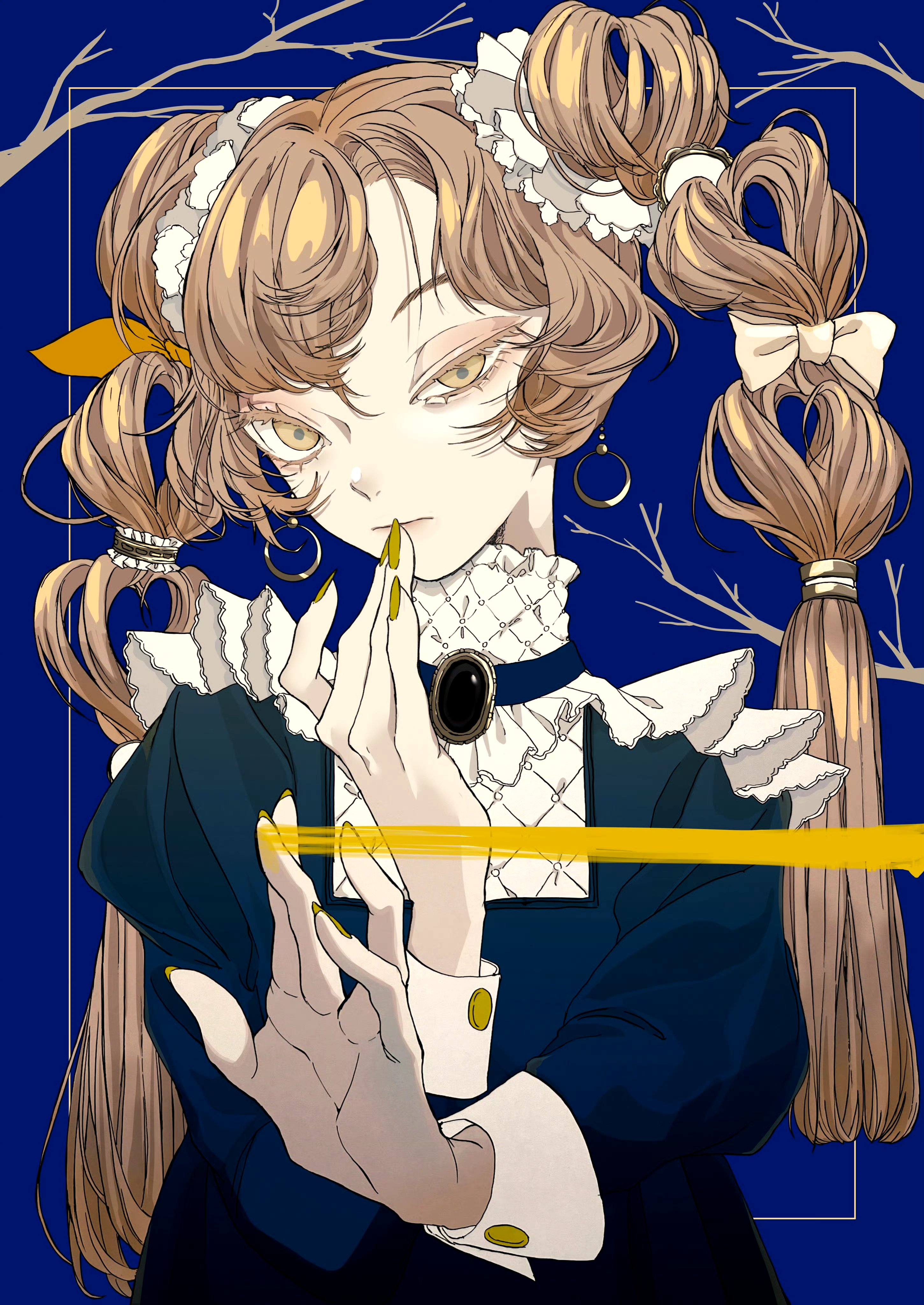 画师画师maguru white绘制的一组动漫角色插画,用流畅的线条勾画出