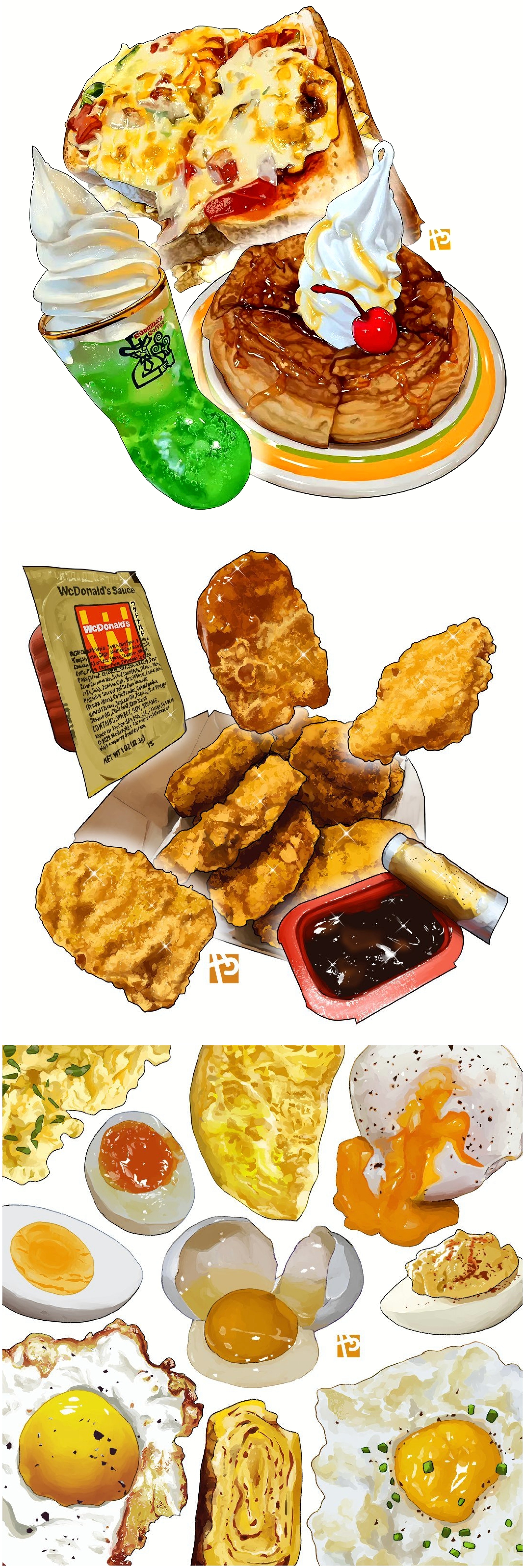 美国西雅图美食插画家itadakiyasu绘画作品欣赏
