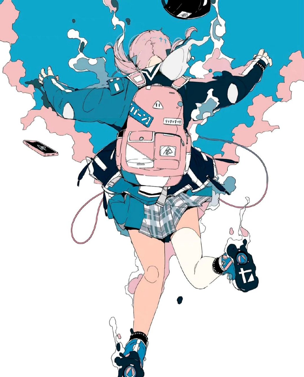 画师daisuke·richard动漫人物绘画欣赏,用质朴的色彩描绘了少女动态