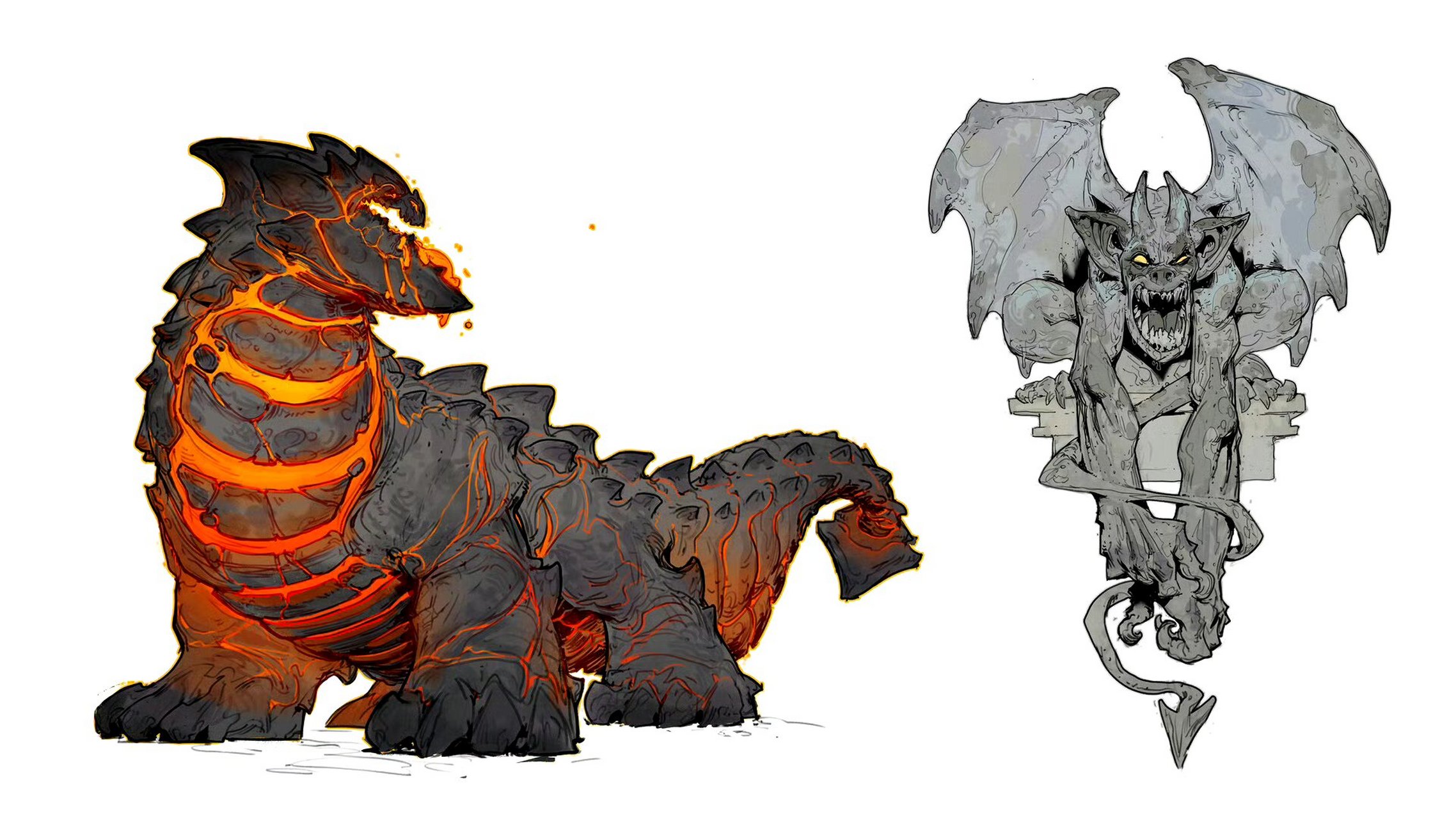 画师ognjen sporin奇幻生物设计插画欣赏,融合了多种神话元素,风格