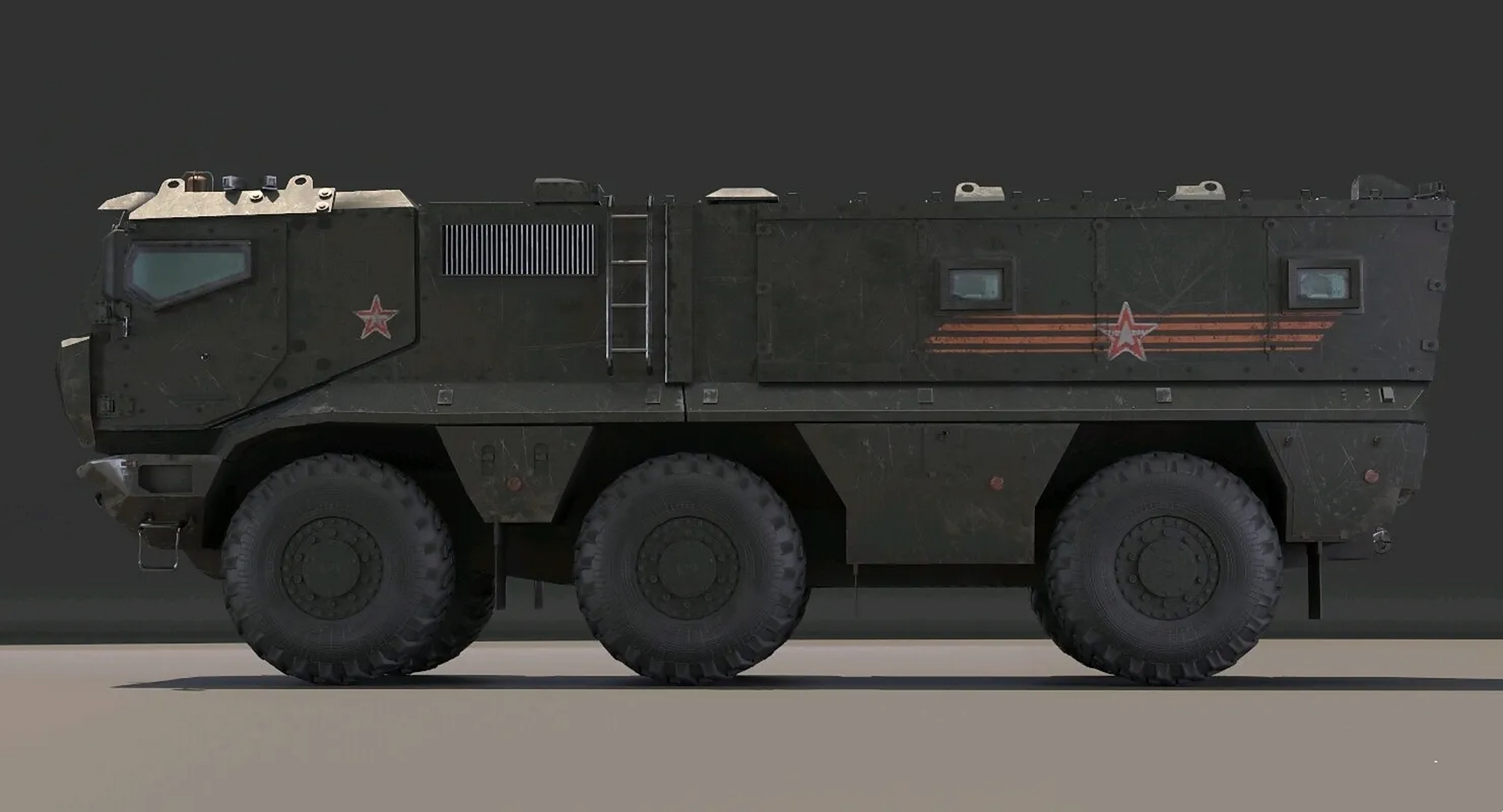 建模欣赏:俄罗斯 卡玛兹·台风k 轮式装甲运兵车.