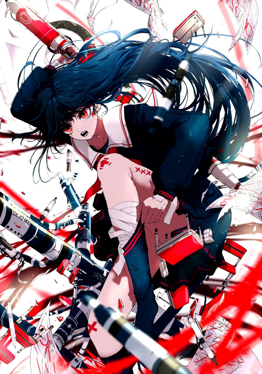 一组画风华丽人物充满动感的动漫角色插画,by rakugaki_choo.