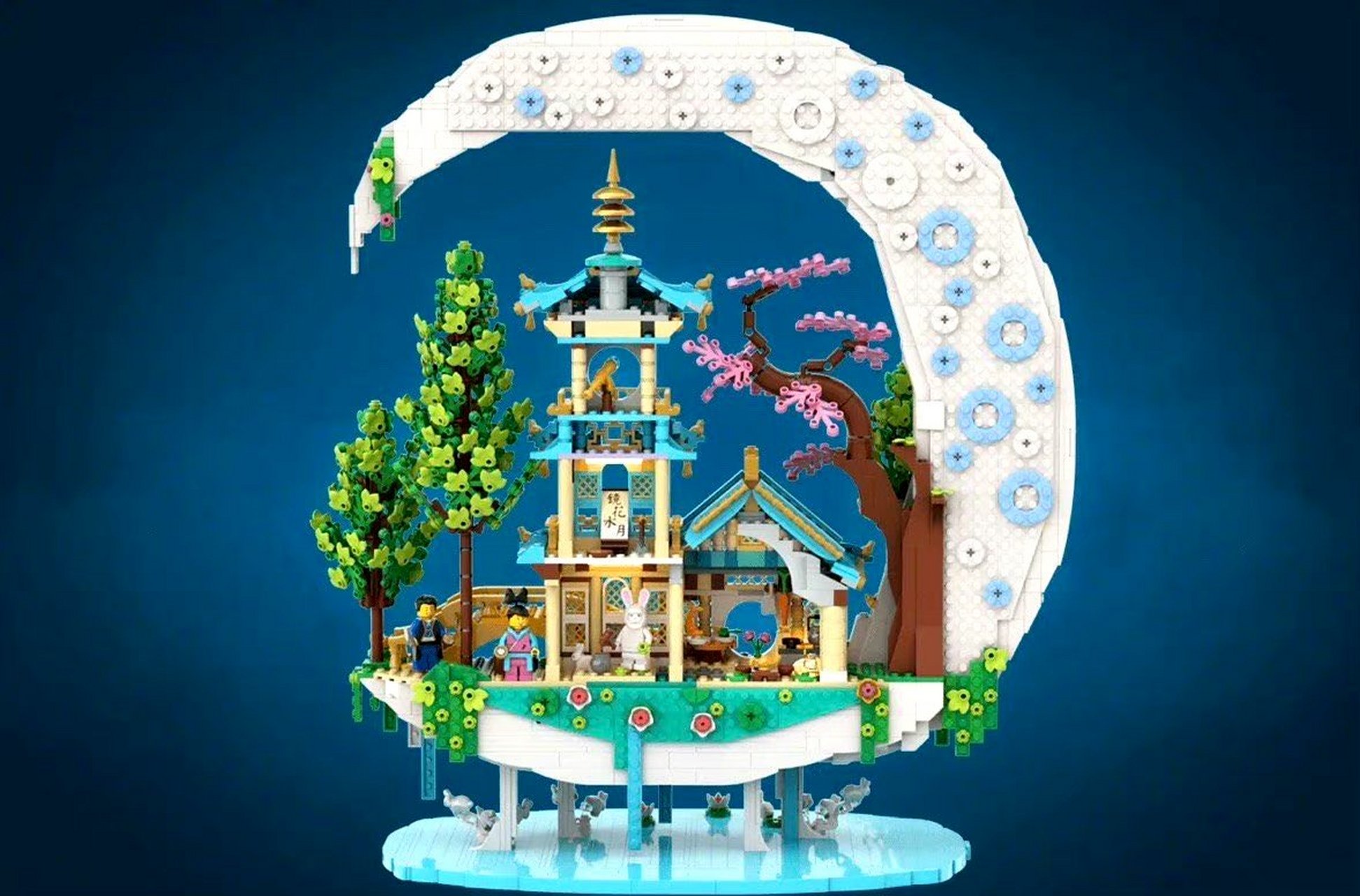 模型欣赏:乐高ideas官网投稿作品《广寒宫》,作者legotruman.