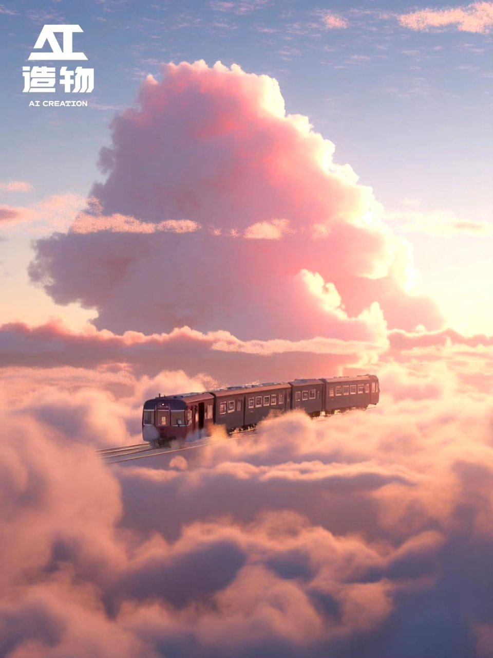 云端的列车,让我们回溯时间的尽头,by mj.#动漫# #插画# #二次元
