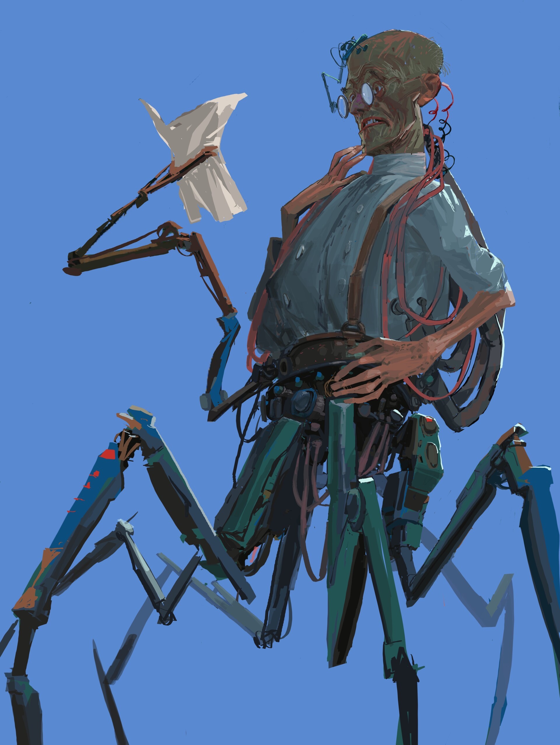 画师hassan h奇幻人物插画欣赏,用丰富的想象力展现了机械与魔法并存