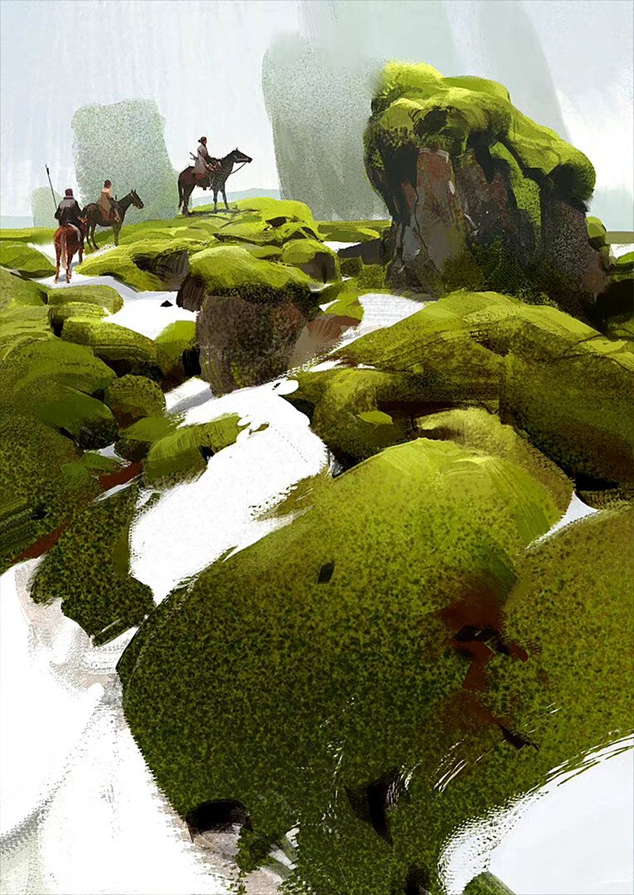 画师john park概念场景作品欣赏,对不同地貌的环境刻画十分细腻生动.